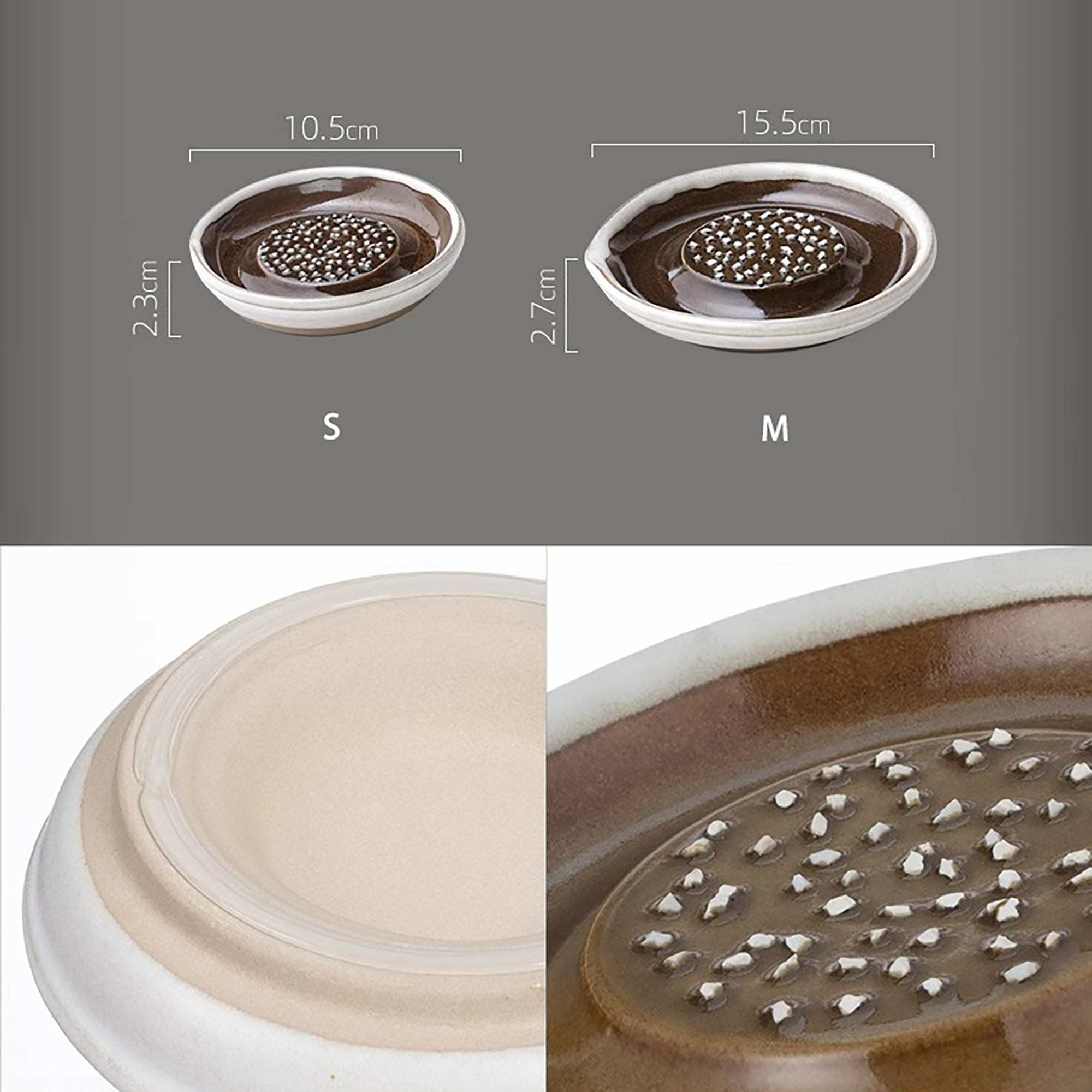 Assiette de broyage japonaise en céramique par Motoshige