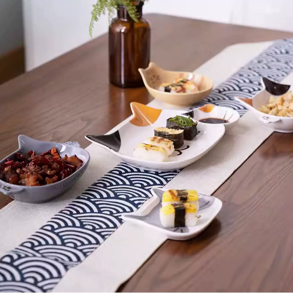 Assiette avec compartiments en céramique