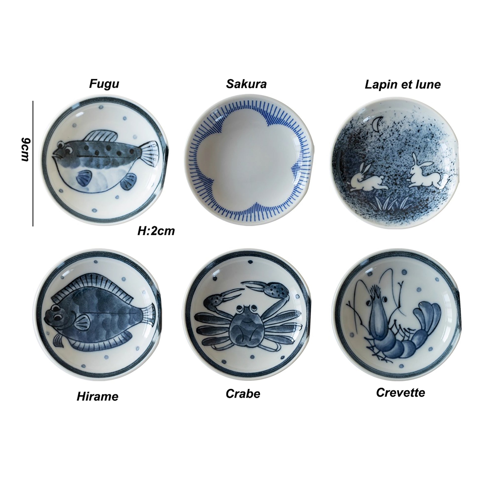 Assiettes à apéritif japonaises