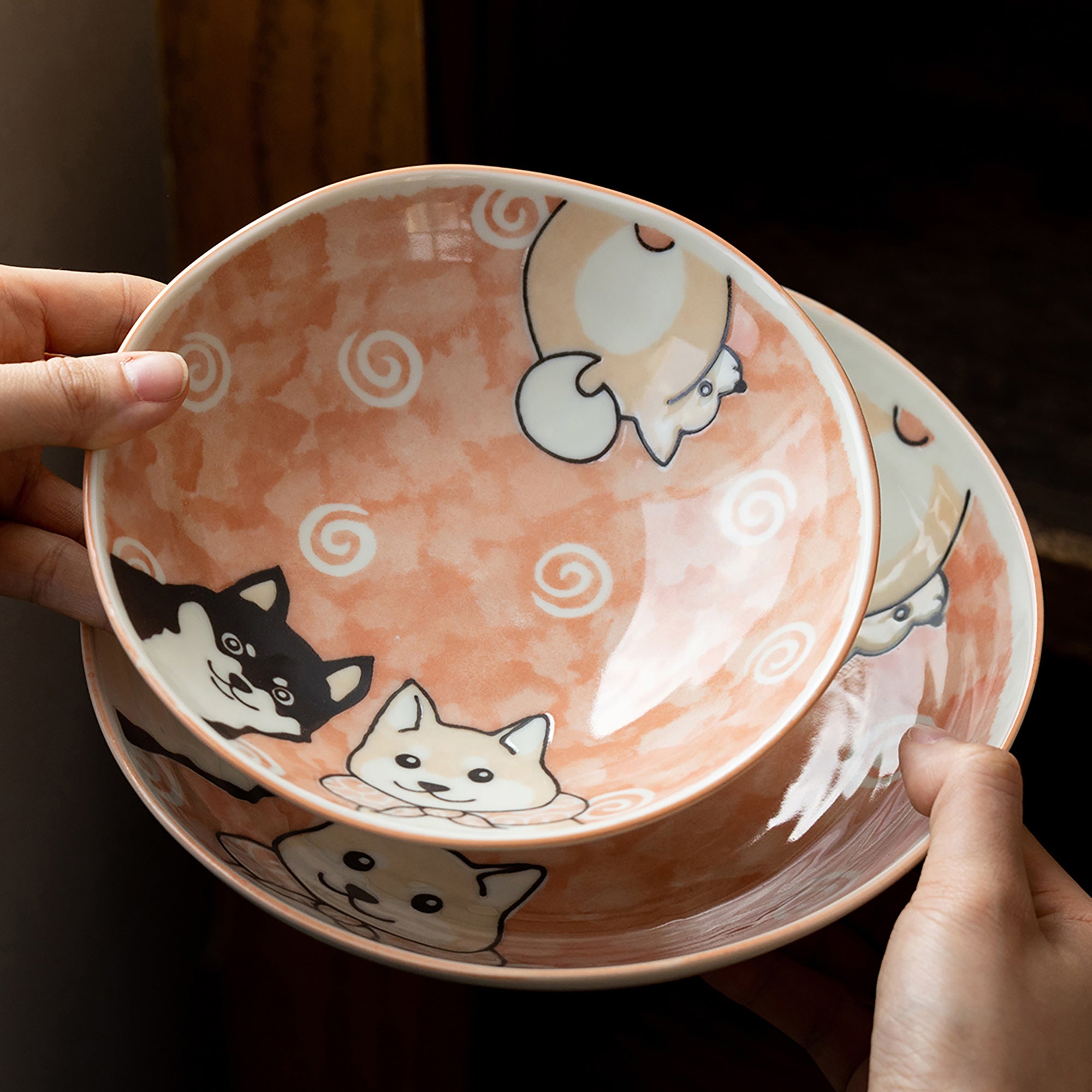 ASSIETTE MOTIF CHIEN DE MINO