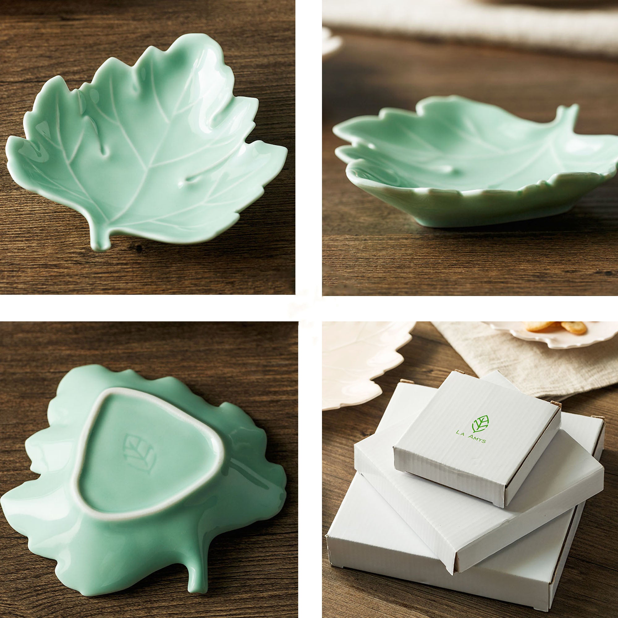 Leaf-shaped plate
