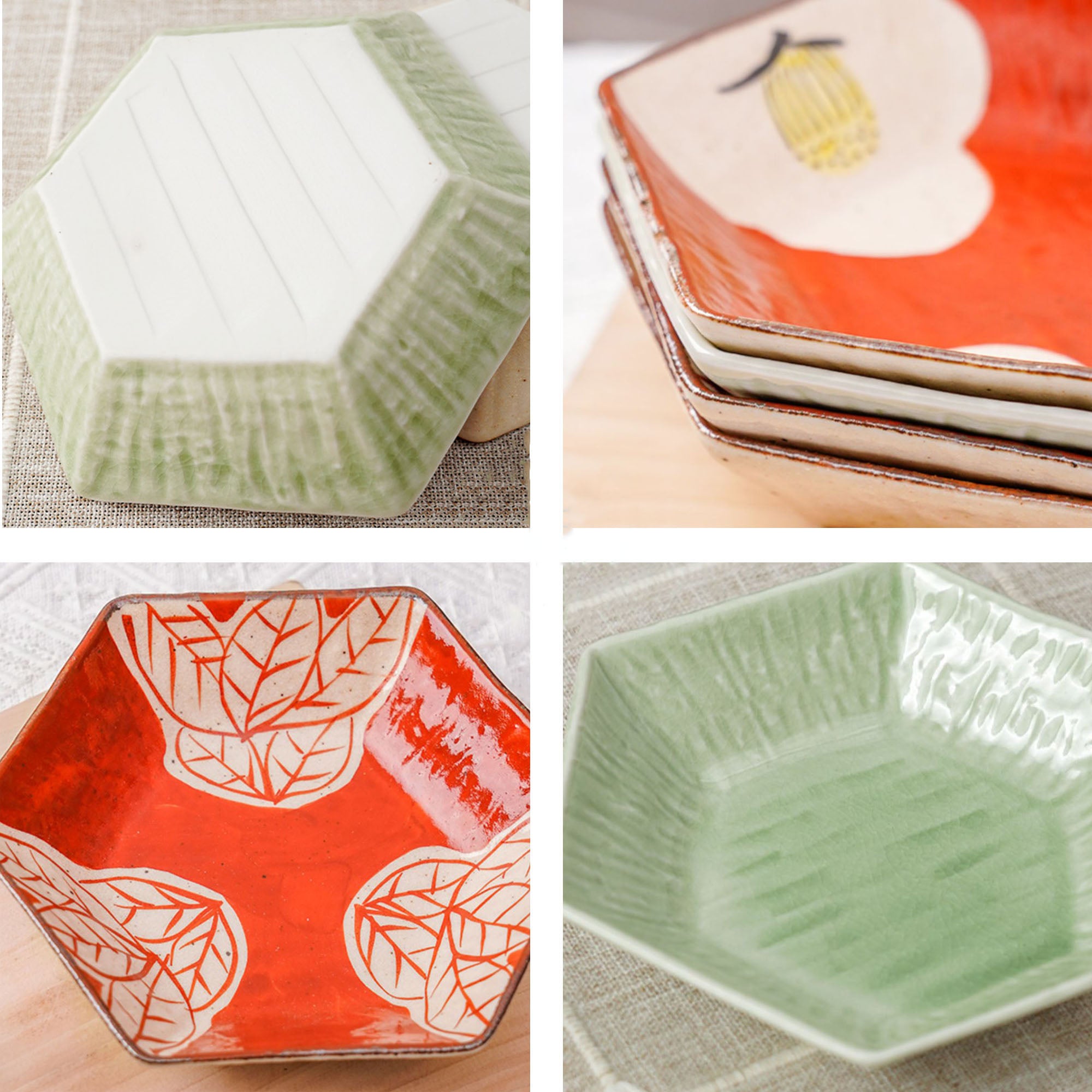 Hexagonal Minoyaki Plate