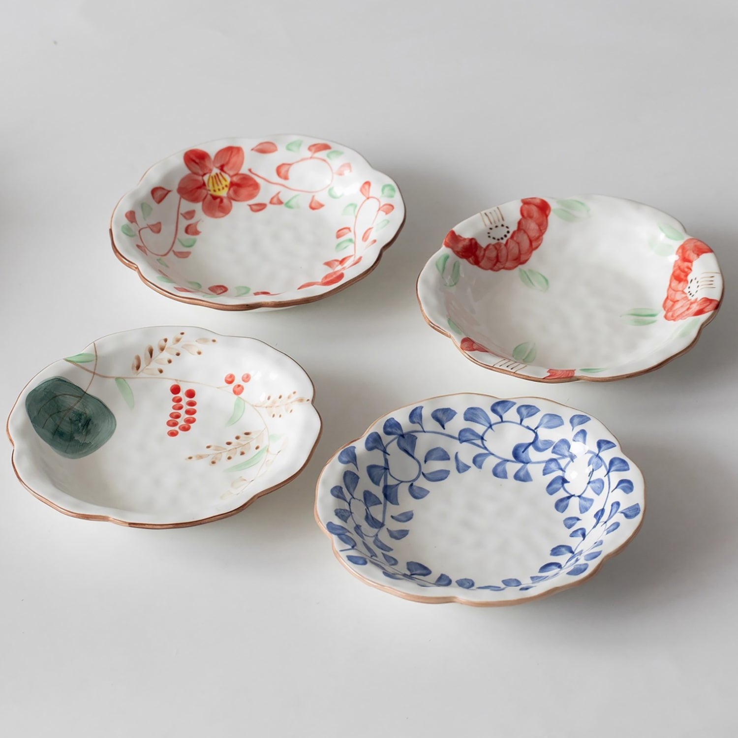 Assiette Minoyaki en forme fleur