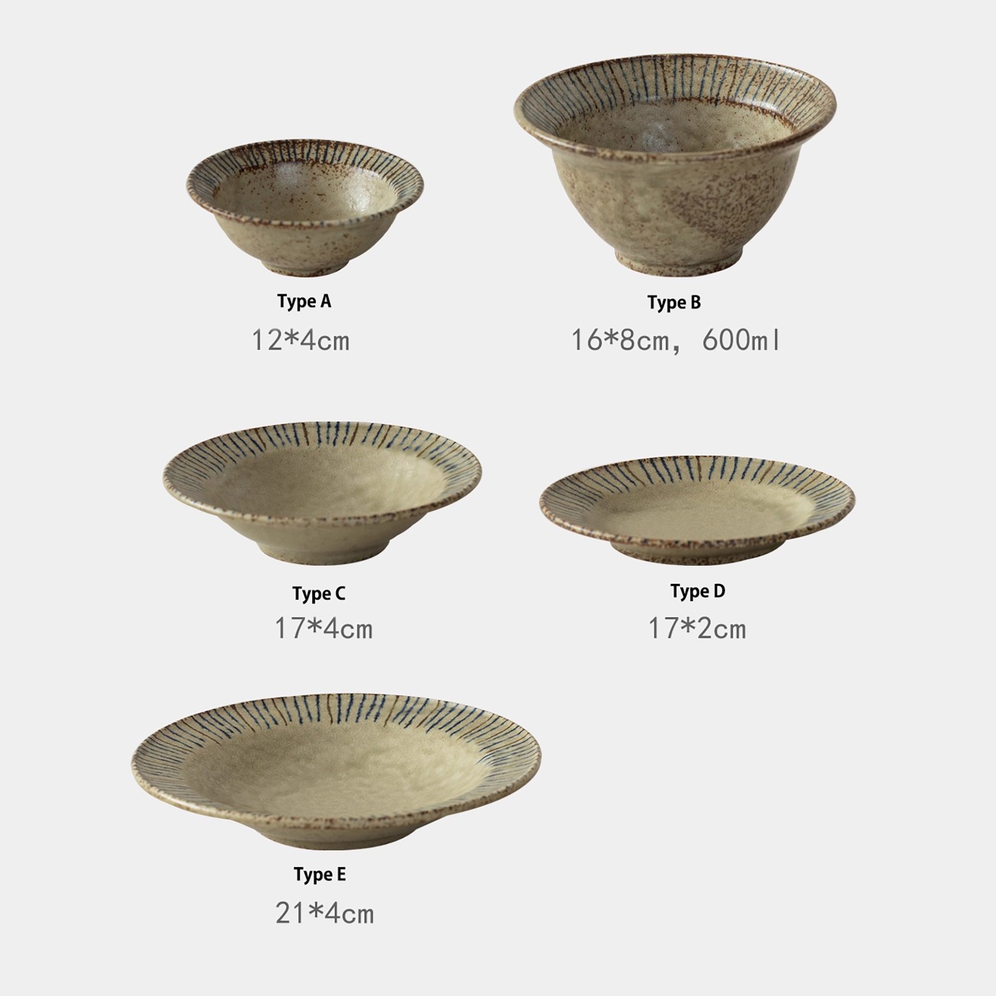 Vaisselle Mino-yaki motif “aiguilles de pin Tokusa”