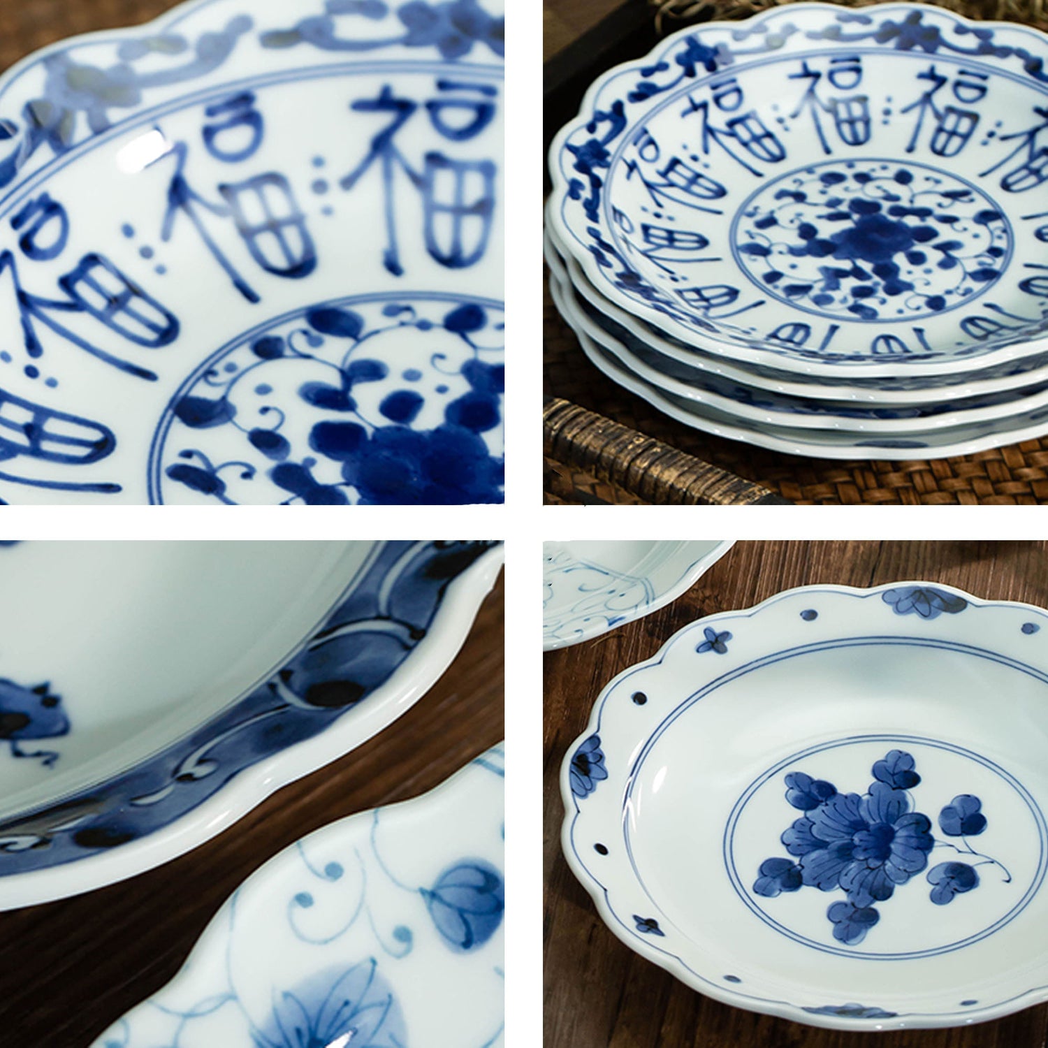 Traditional round plates