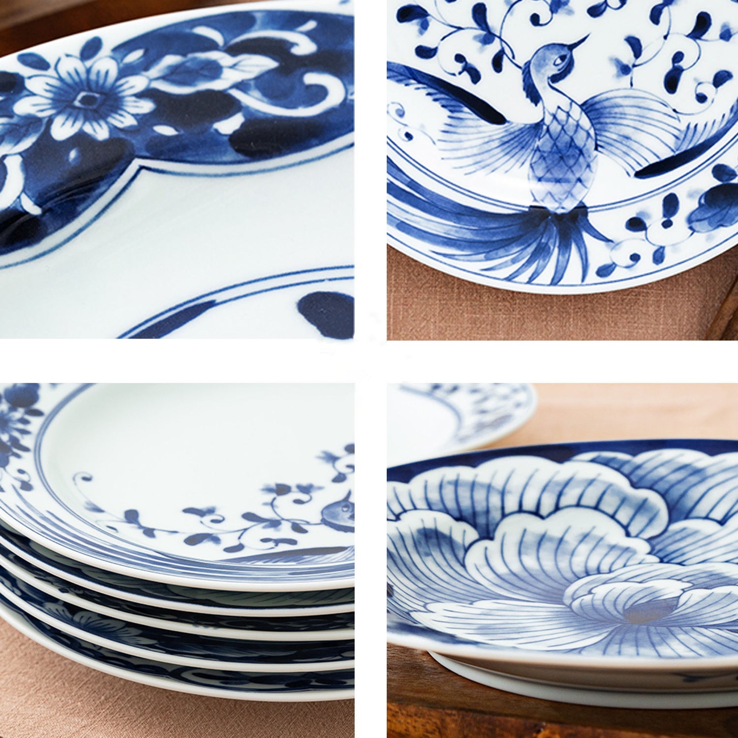 Traditional round plates