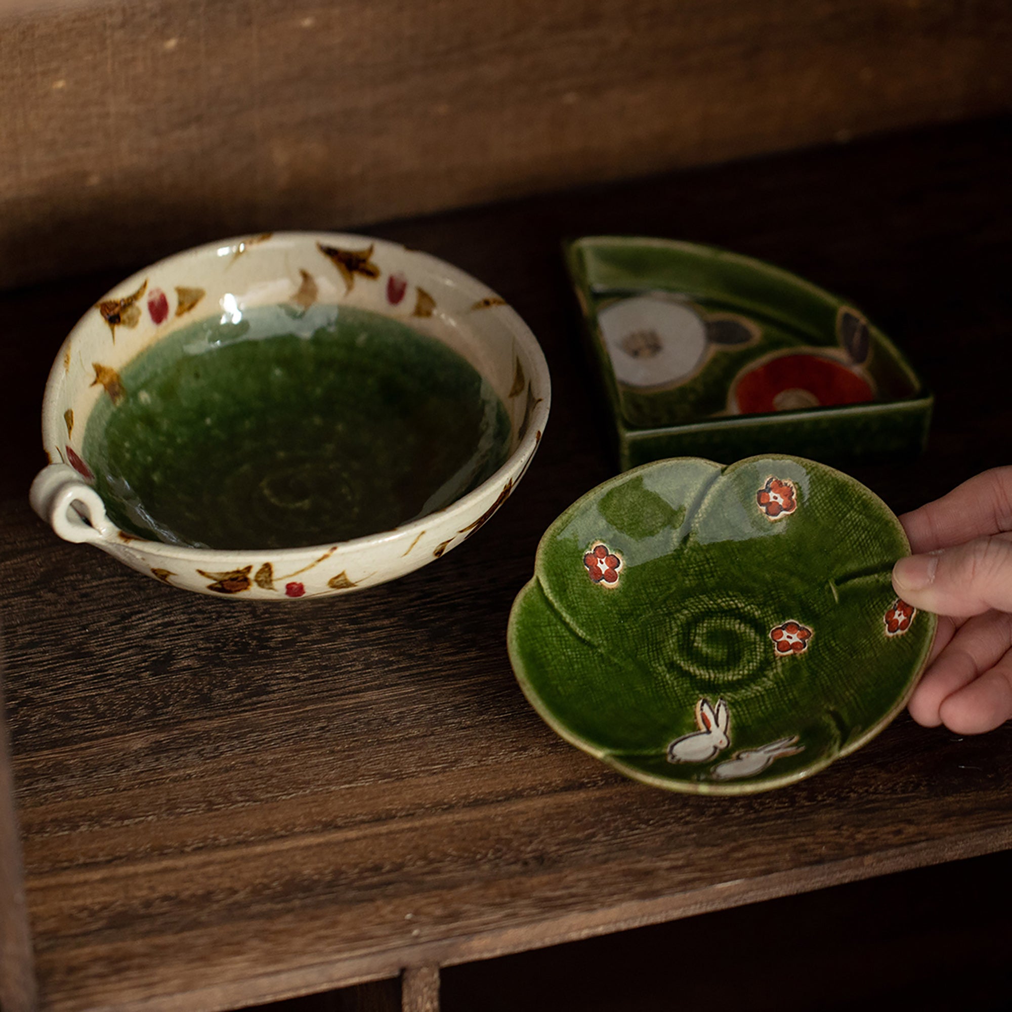 ASSIETTE-SETO-VERT