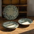 assiette plate vintage campanules bleu