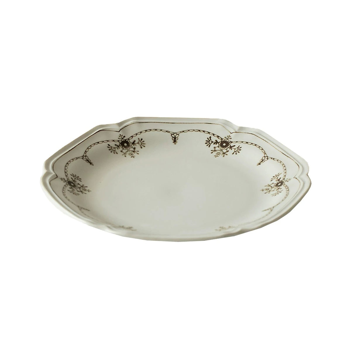Assiette japonaise Mino-yaki en céramique aux motifs rétro