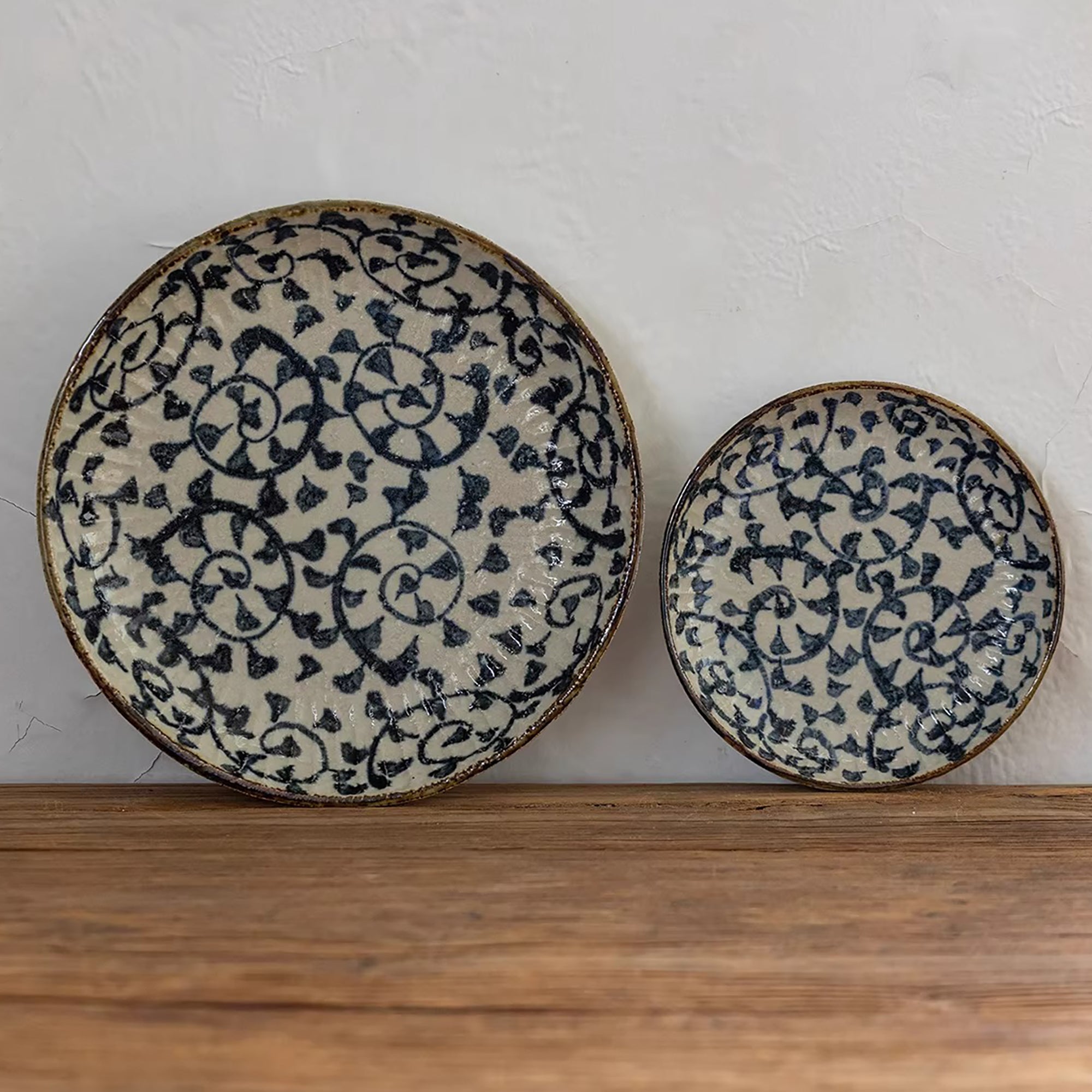 Assiette Minoyaki motif Tako Karakusa