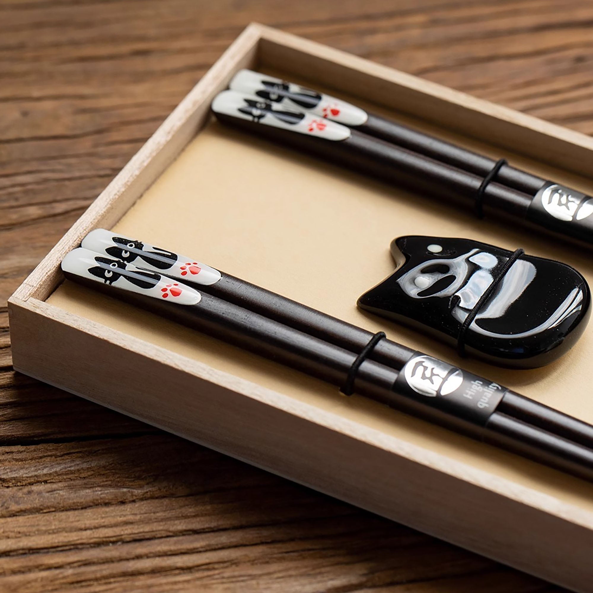 Coffret de baguettes en bois naturel Tanaka Tanahashi