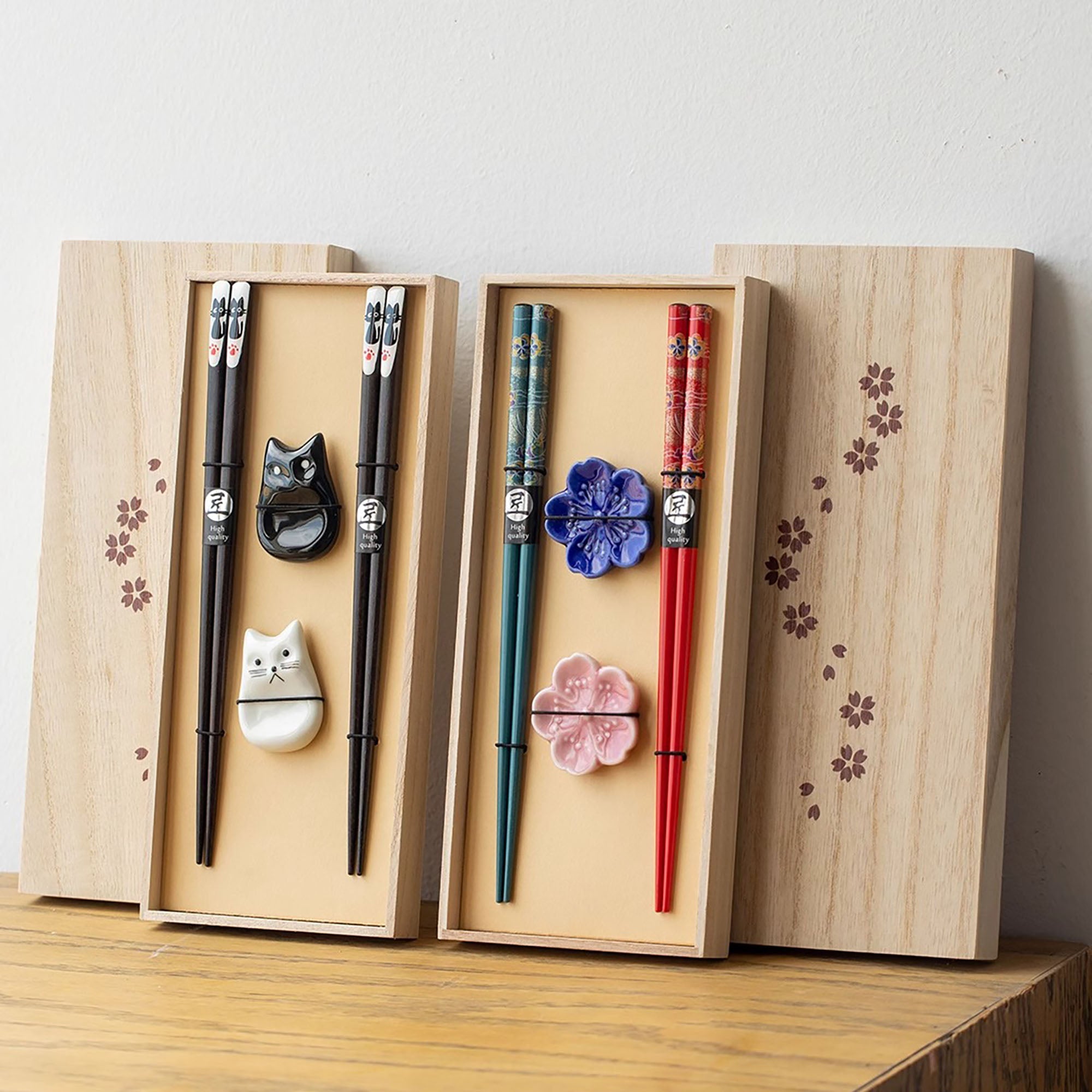 Coffret de baguettes en bois naturel Tanaka Tanahashi