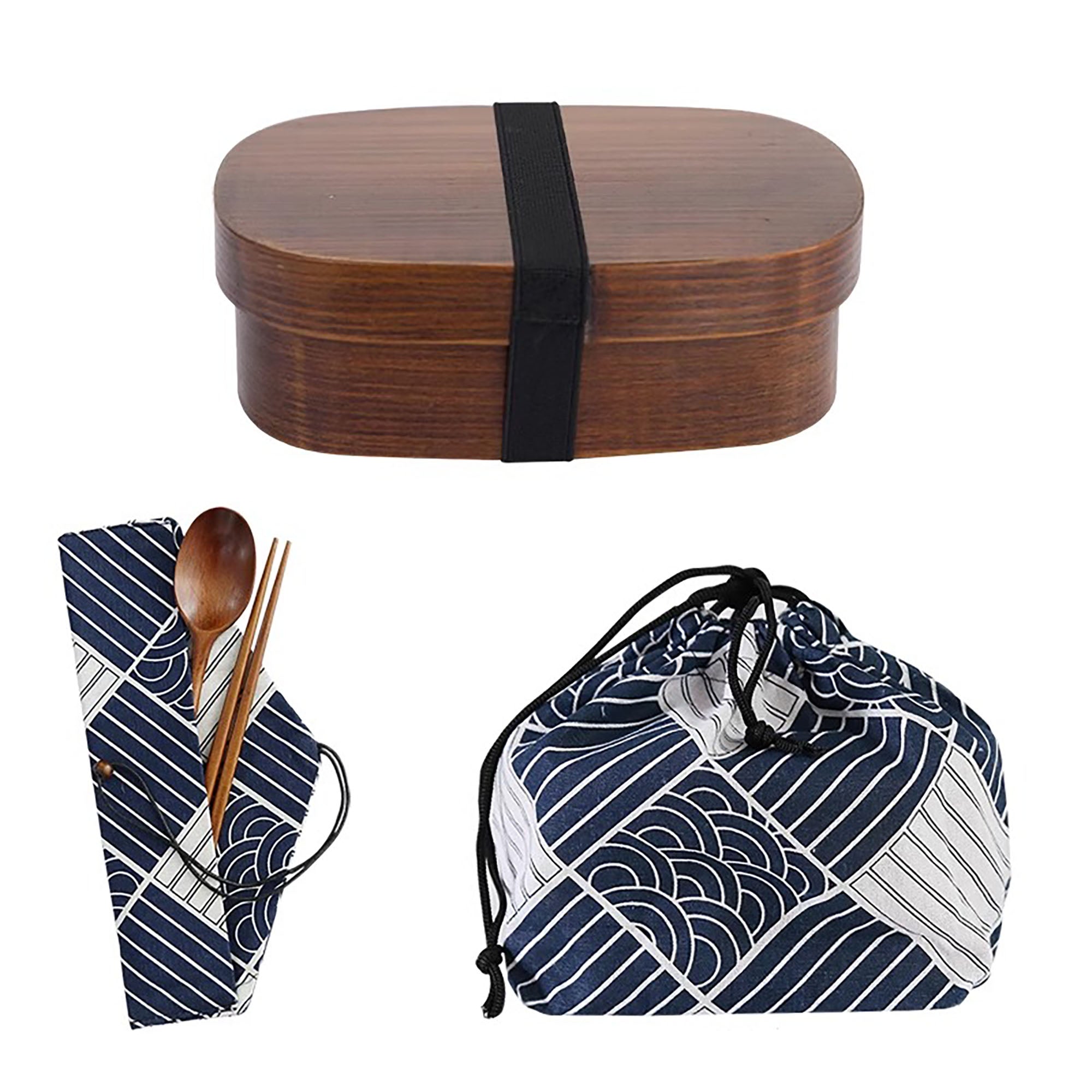 Bento en bois de cèdre avec séparateur