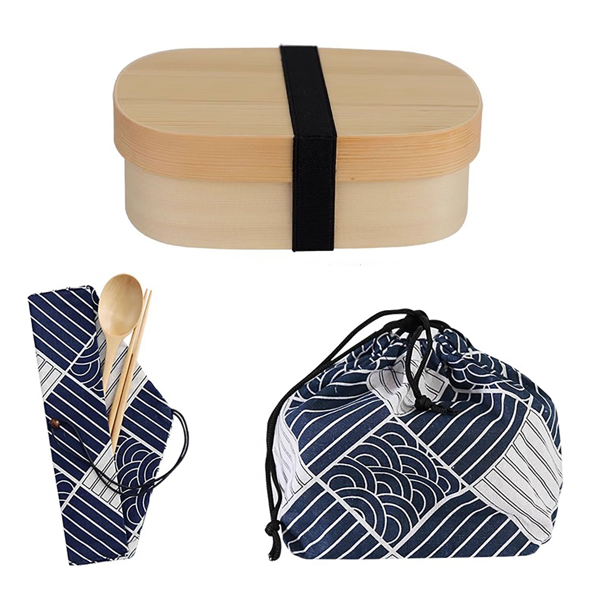Bento en bois de cèdre avec séparateur