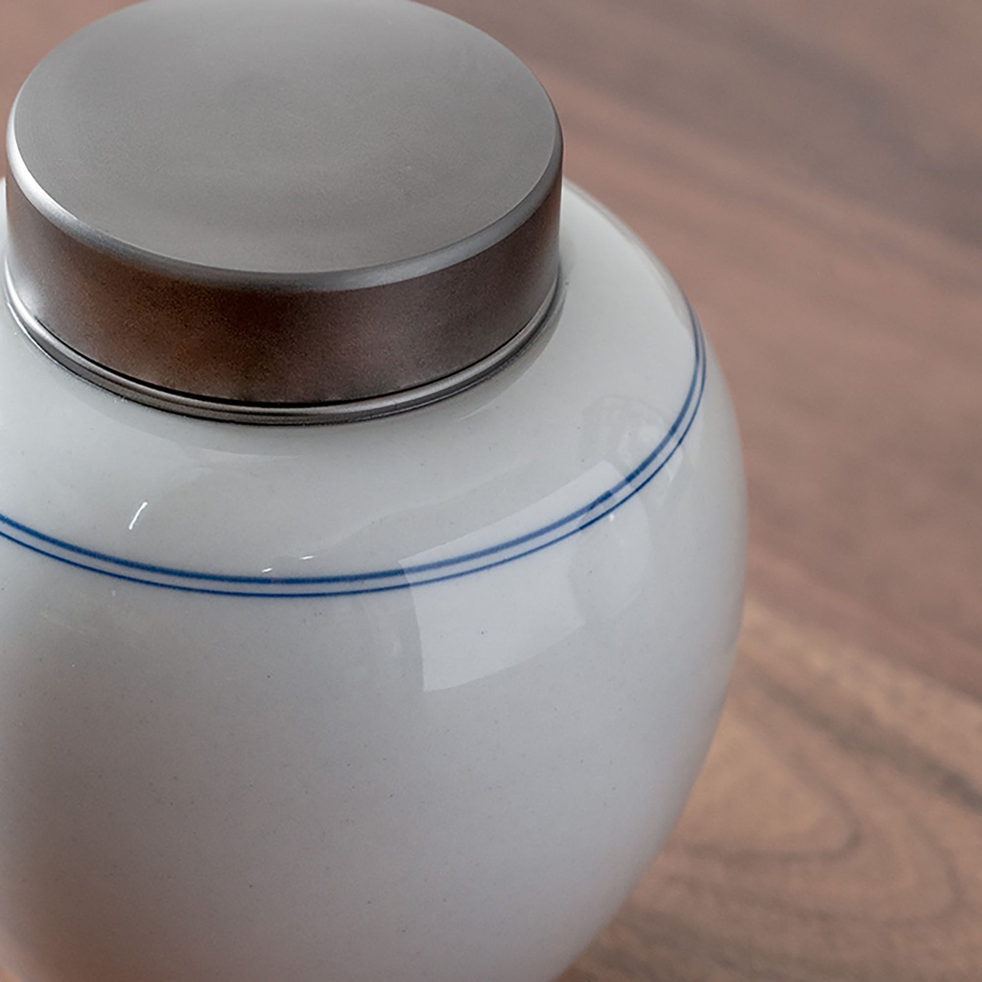 Boite à thé en porcelaine avec belle design "Écoute de la mer"