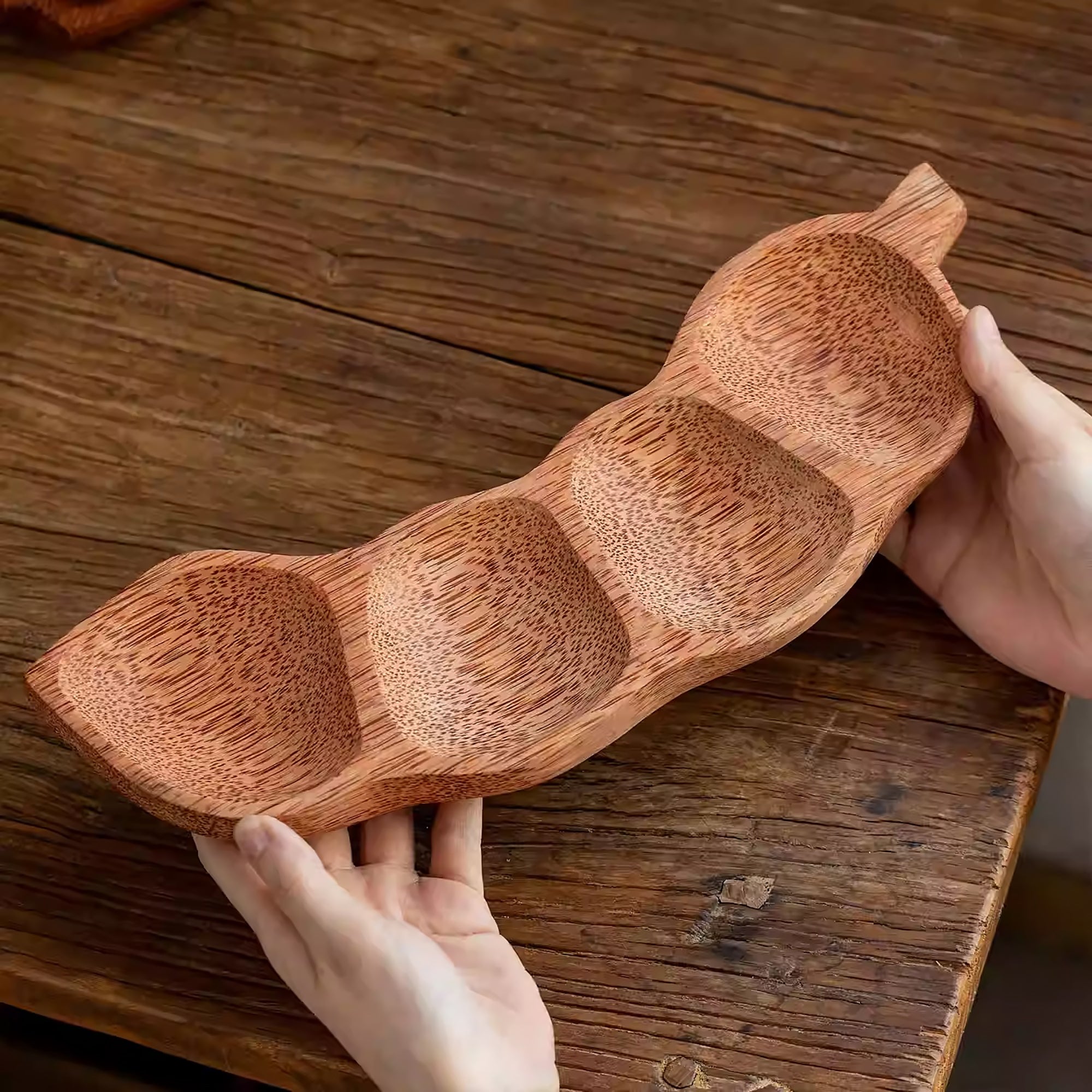 Assiette en bois de coco naturel