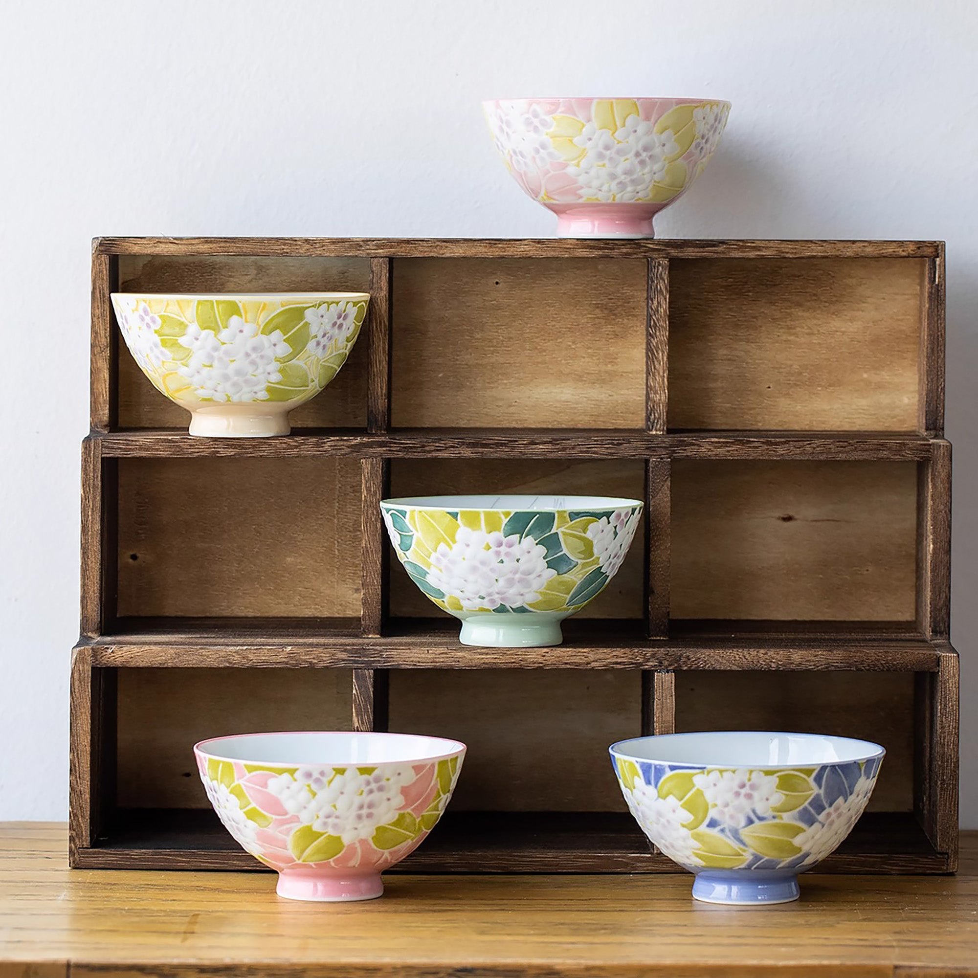 Bol Minoyaki avec motif lapin ou hortensia
