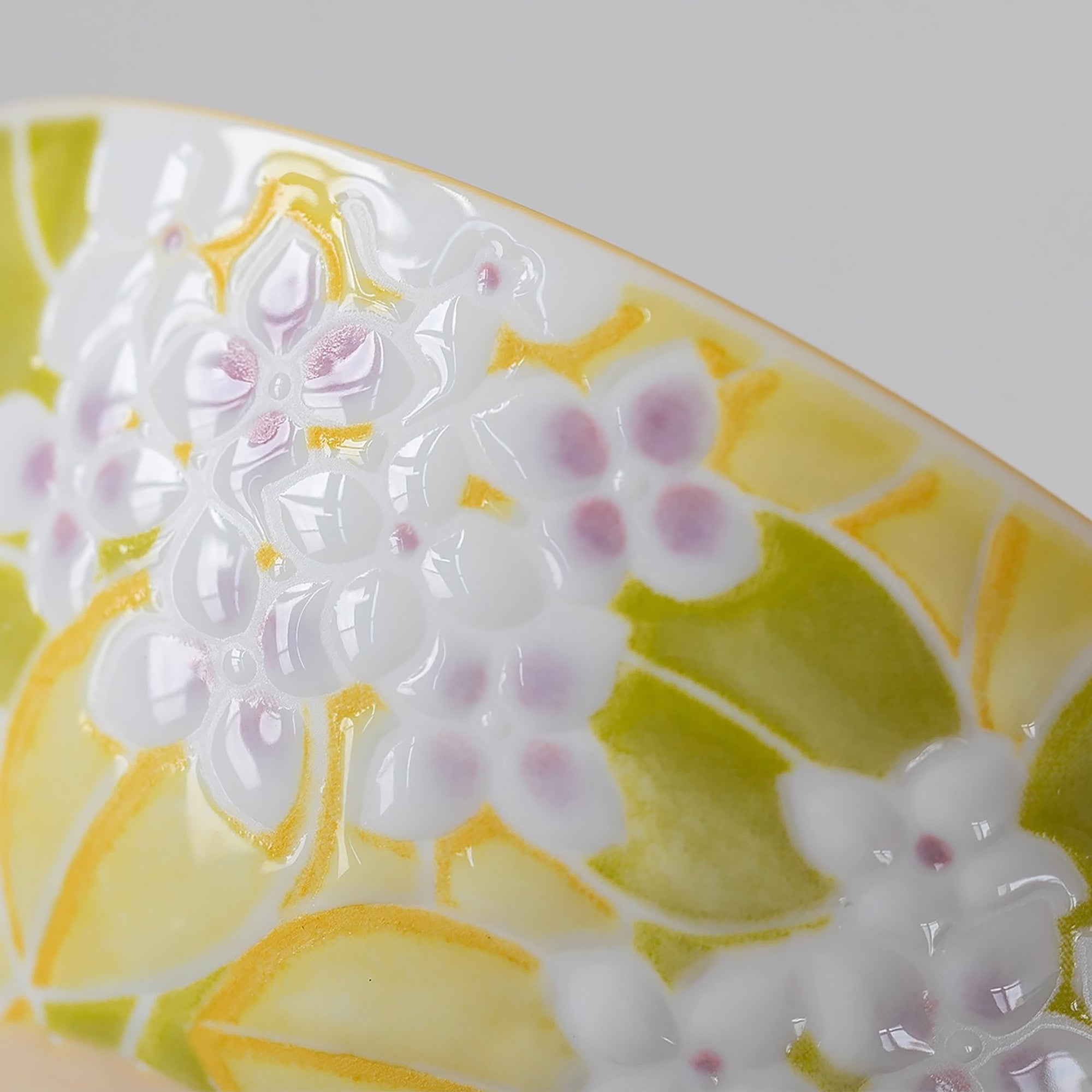 Bol Minoyaki avec motif lapin ou hortensia