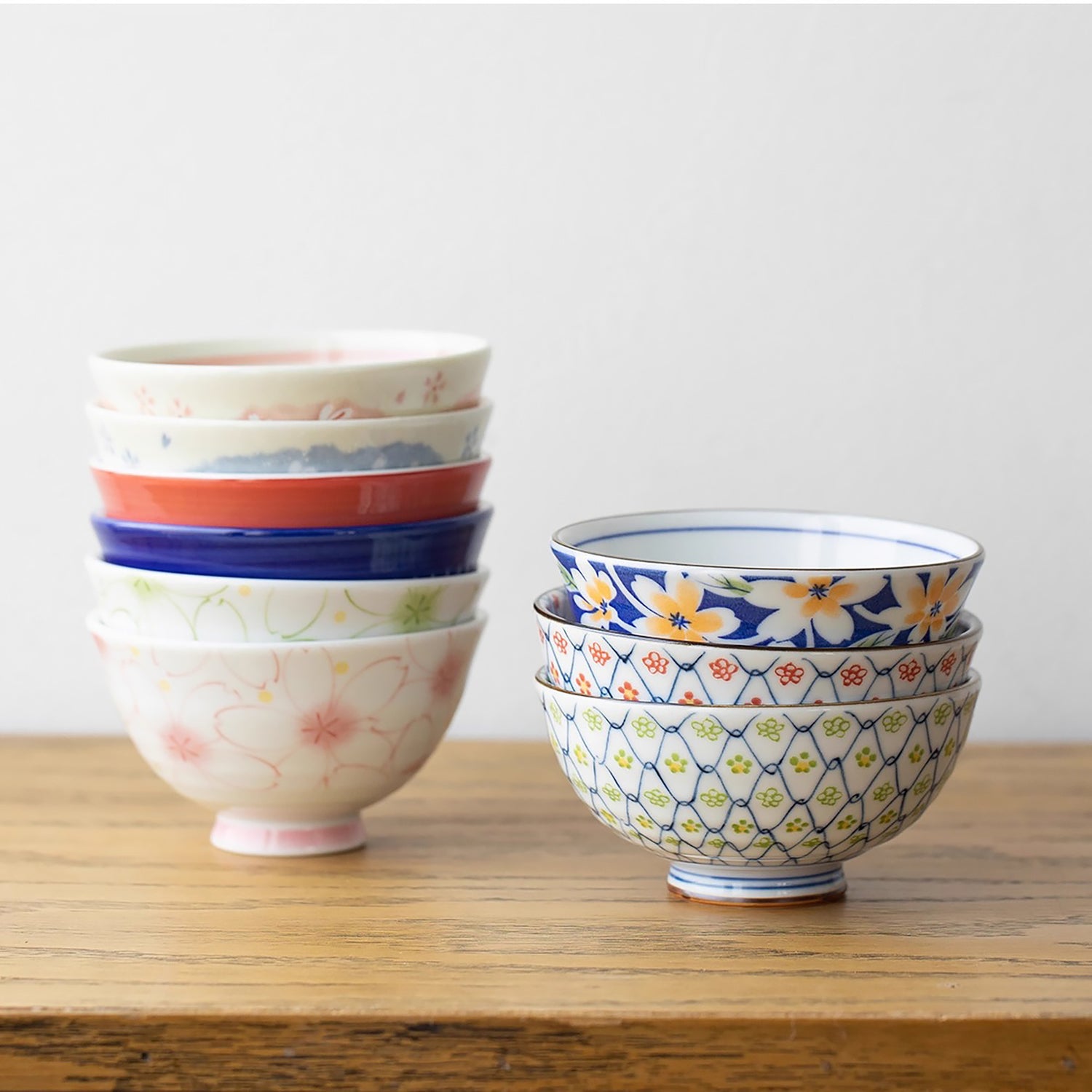Bol en céramique Minoyaki avec motif floraux