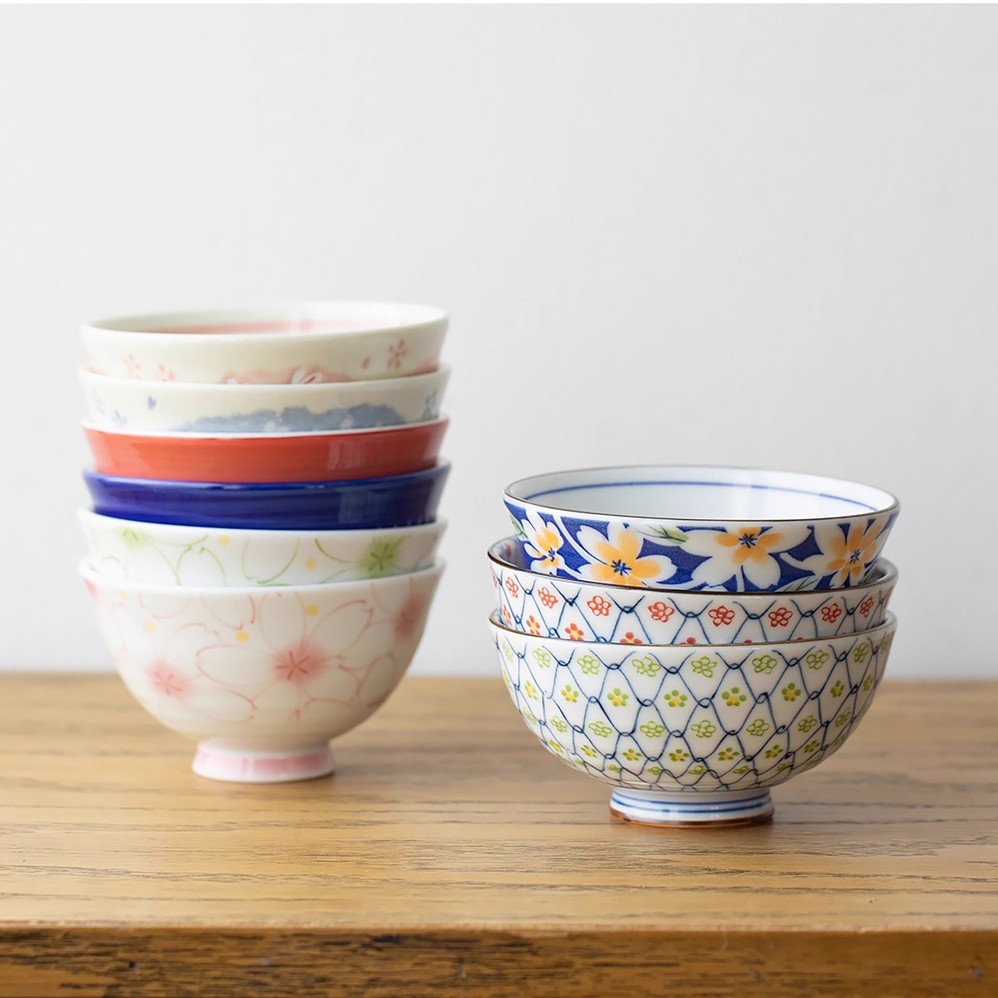 Bol en céramique Minoyaki avec motif floraux