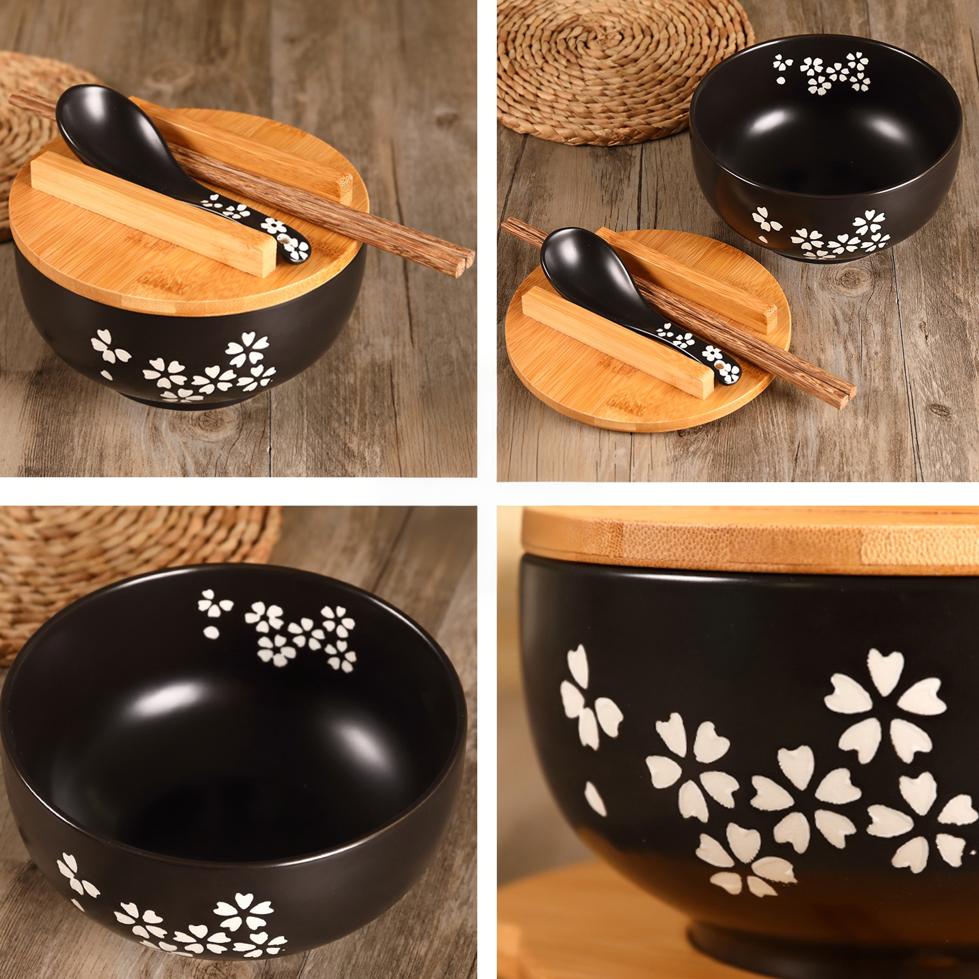Ramen-Schale mit Bambusdeckel