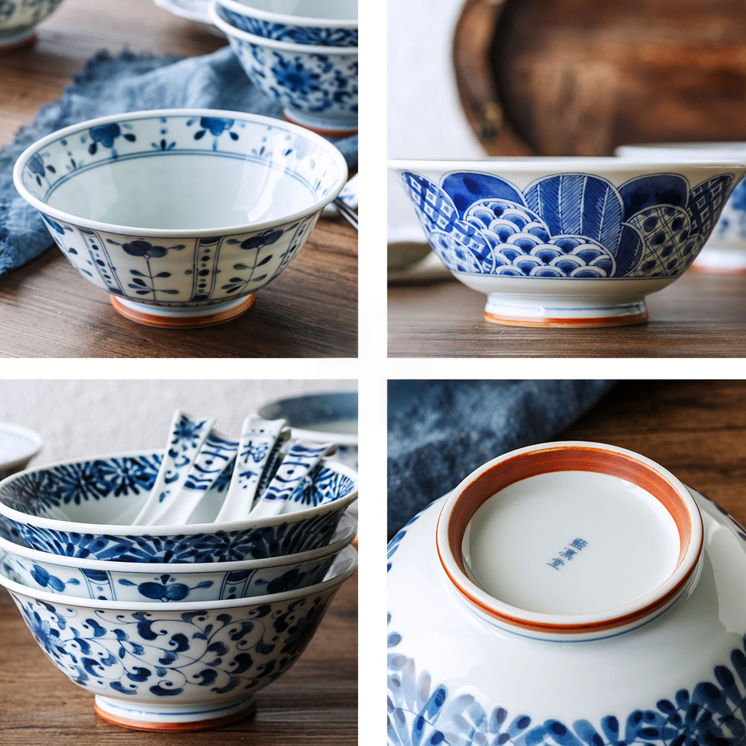 Traditional ramen bowls