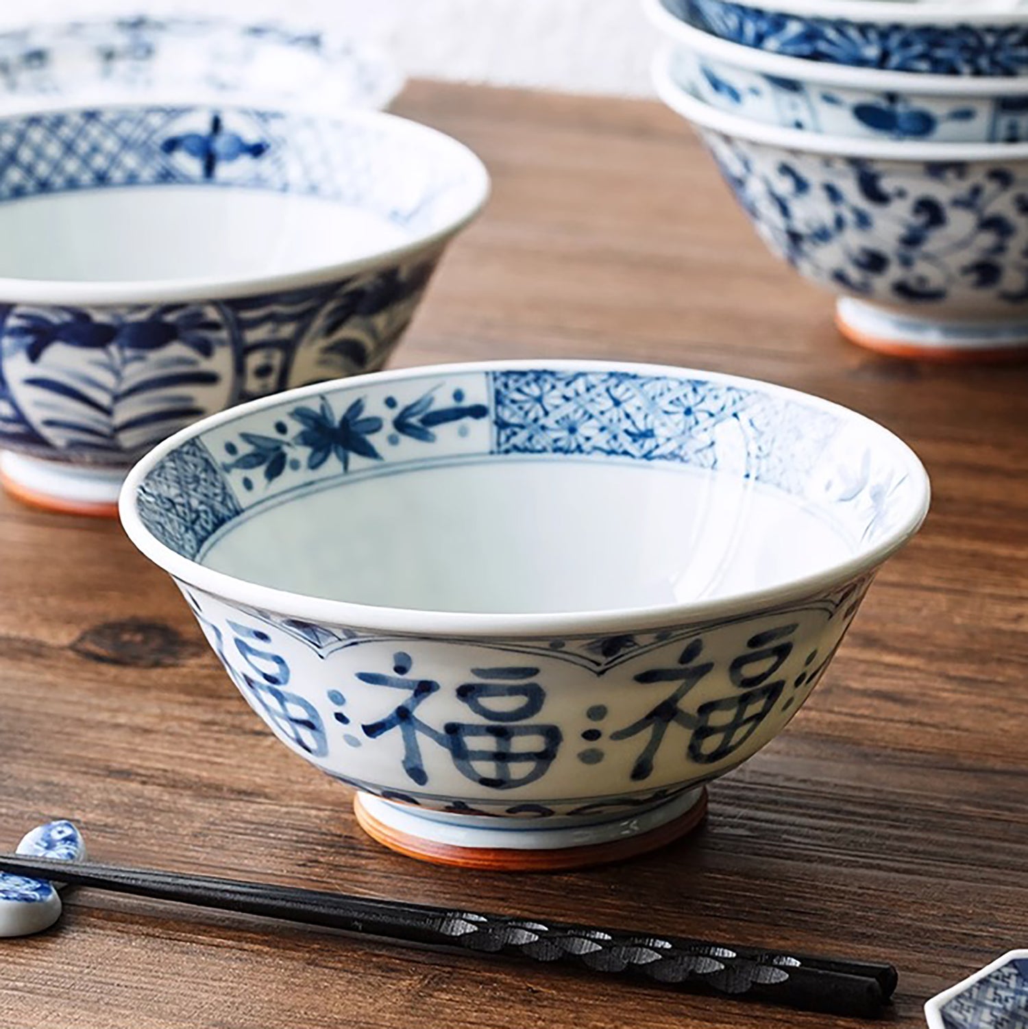 Traditional ramen bowls