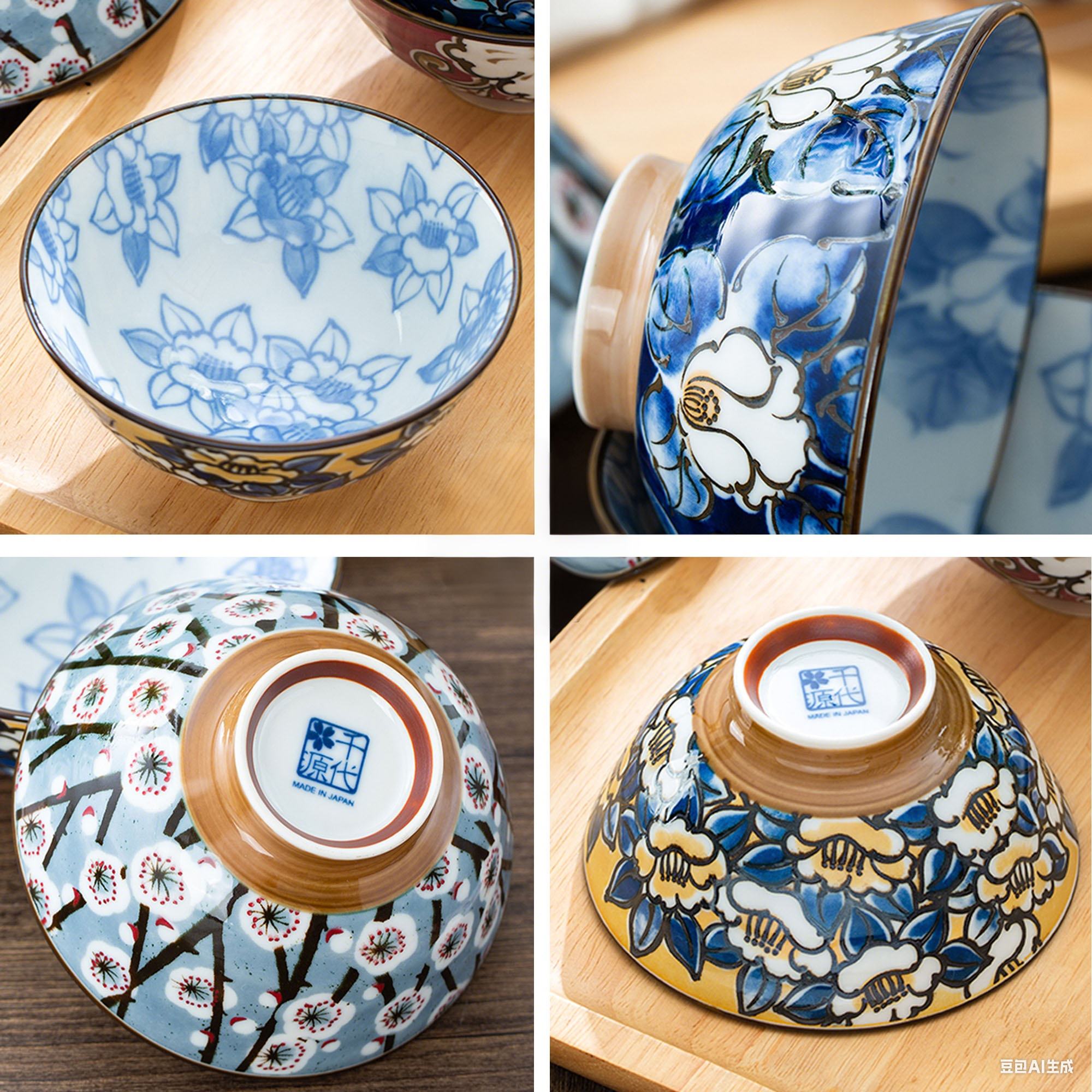 Floral Rice Bowls