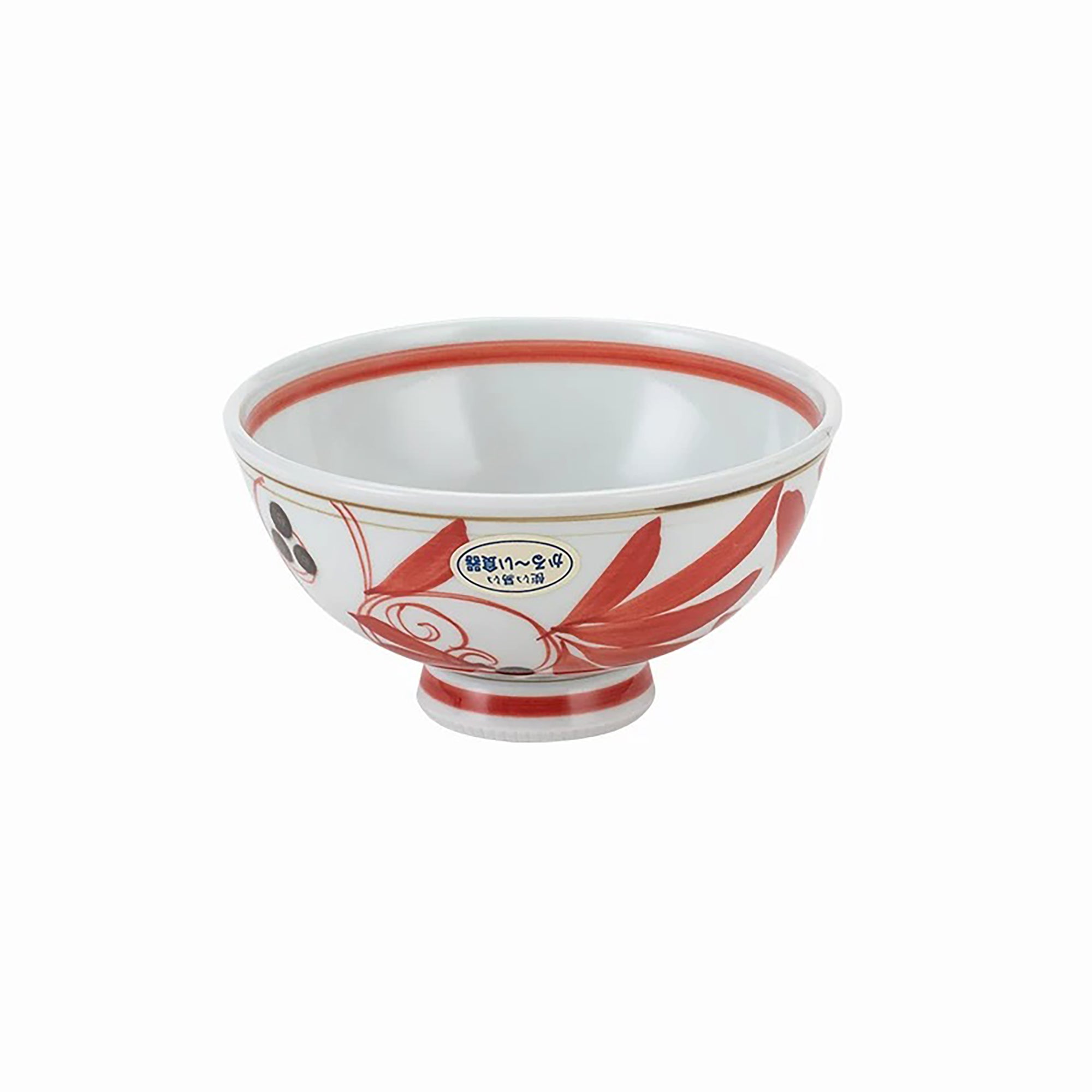 Bol en porcelaine Mino-yaki Issei décor feuilles ondoyantes