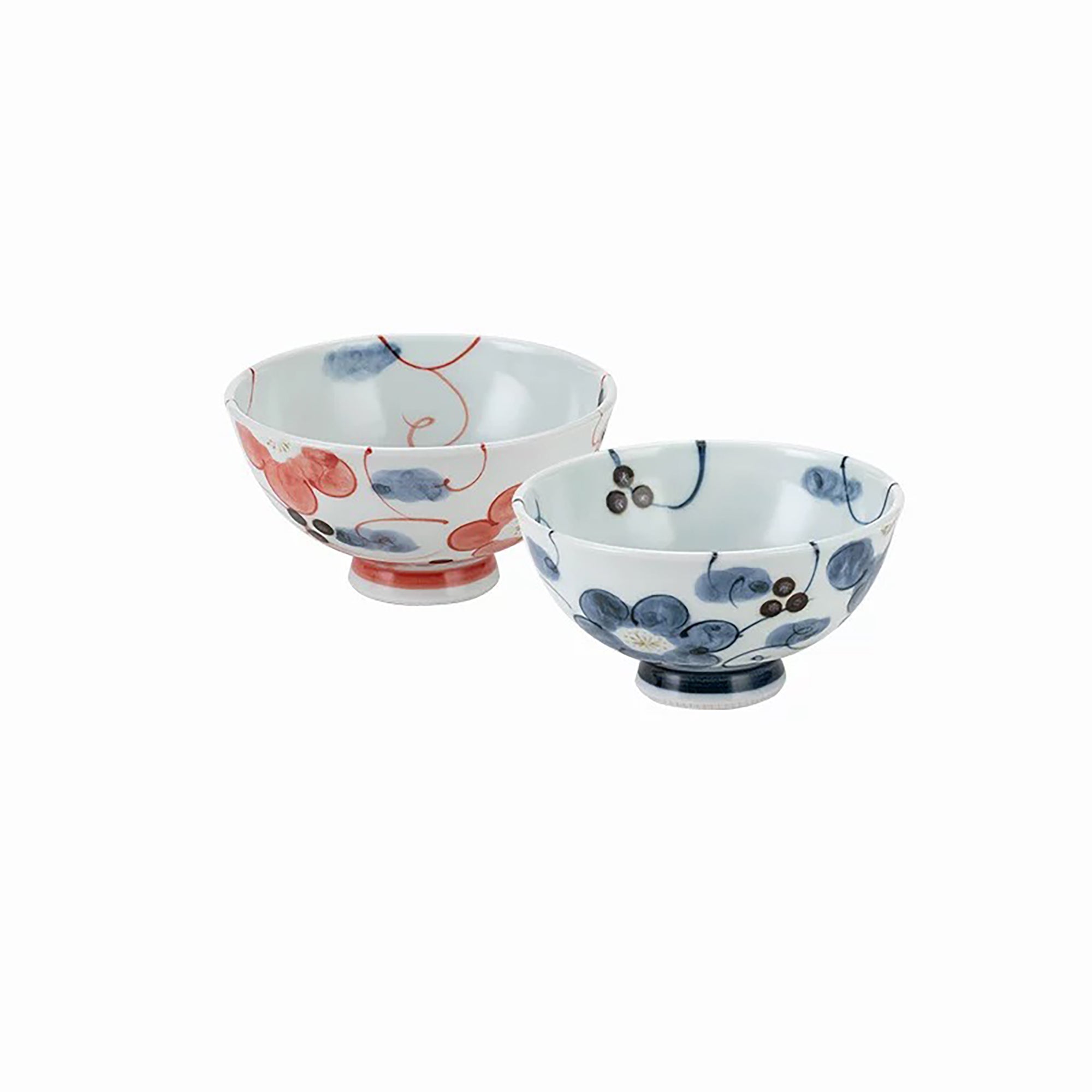 Bol en porcelaine Mino-yaki Issei décor feuilles ondoyantes