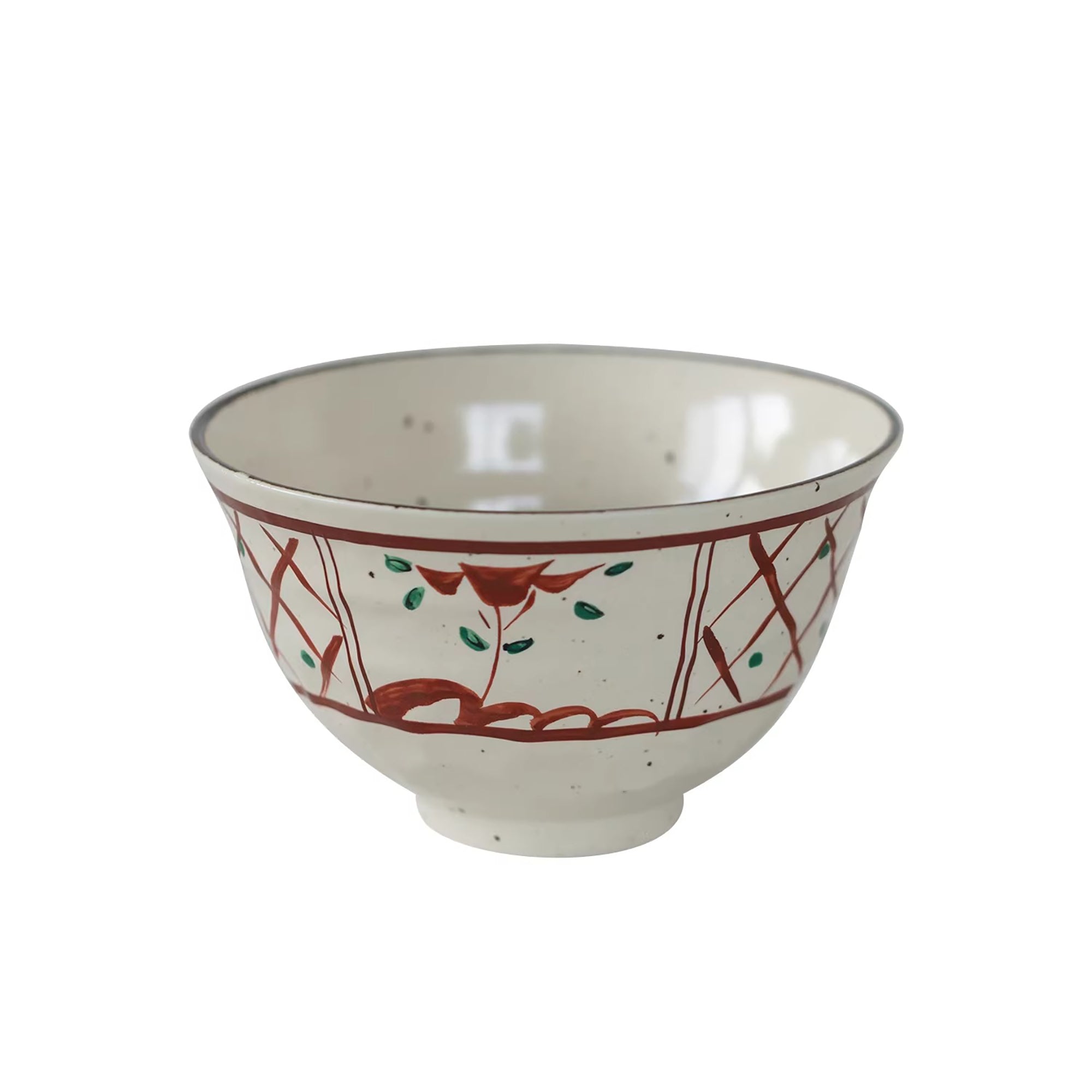 Bol à ramen Setoyaki Akae motif floral traditionnel