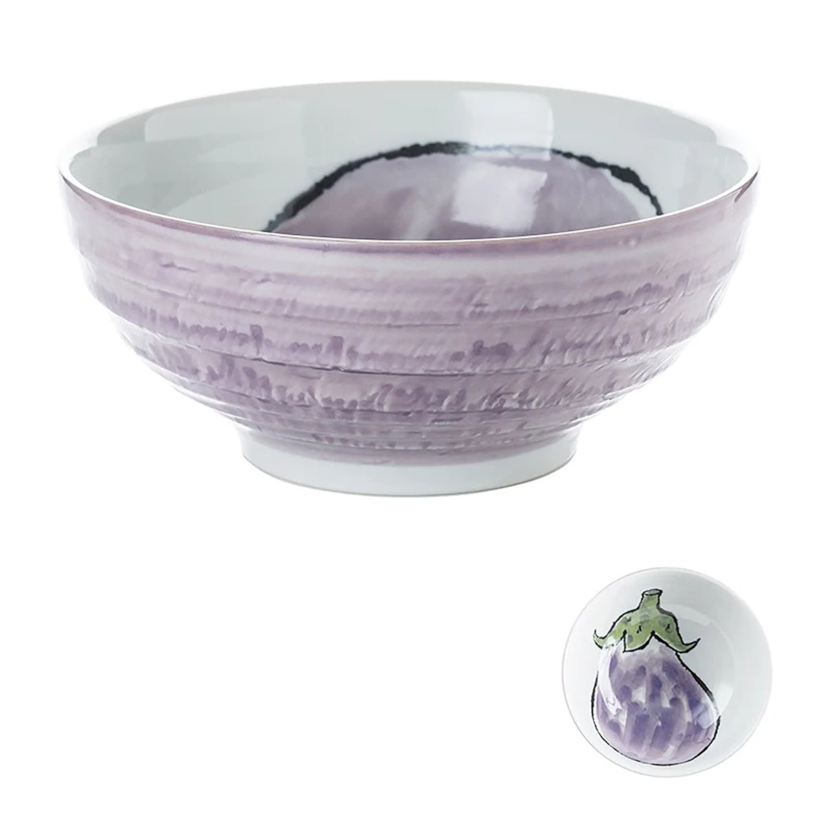 Bol en céramique Minoyaki à motifs de légumes