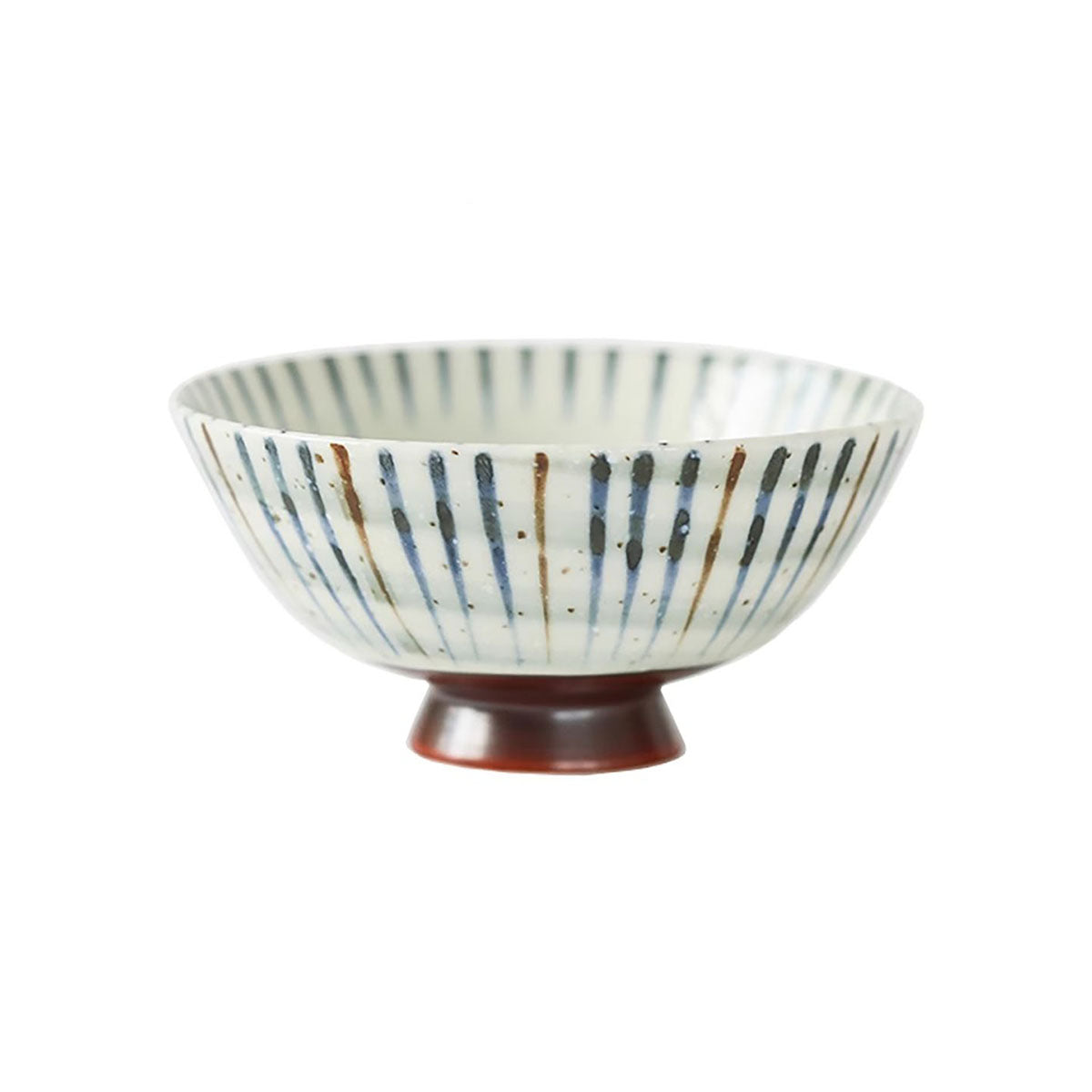 Bol en céramique Minoyaki avec Motif Suji-Tokusa