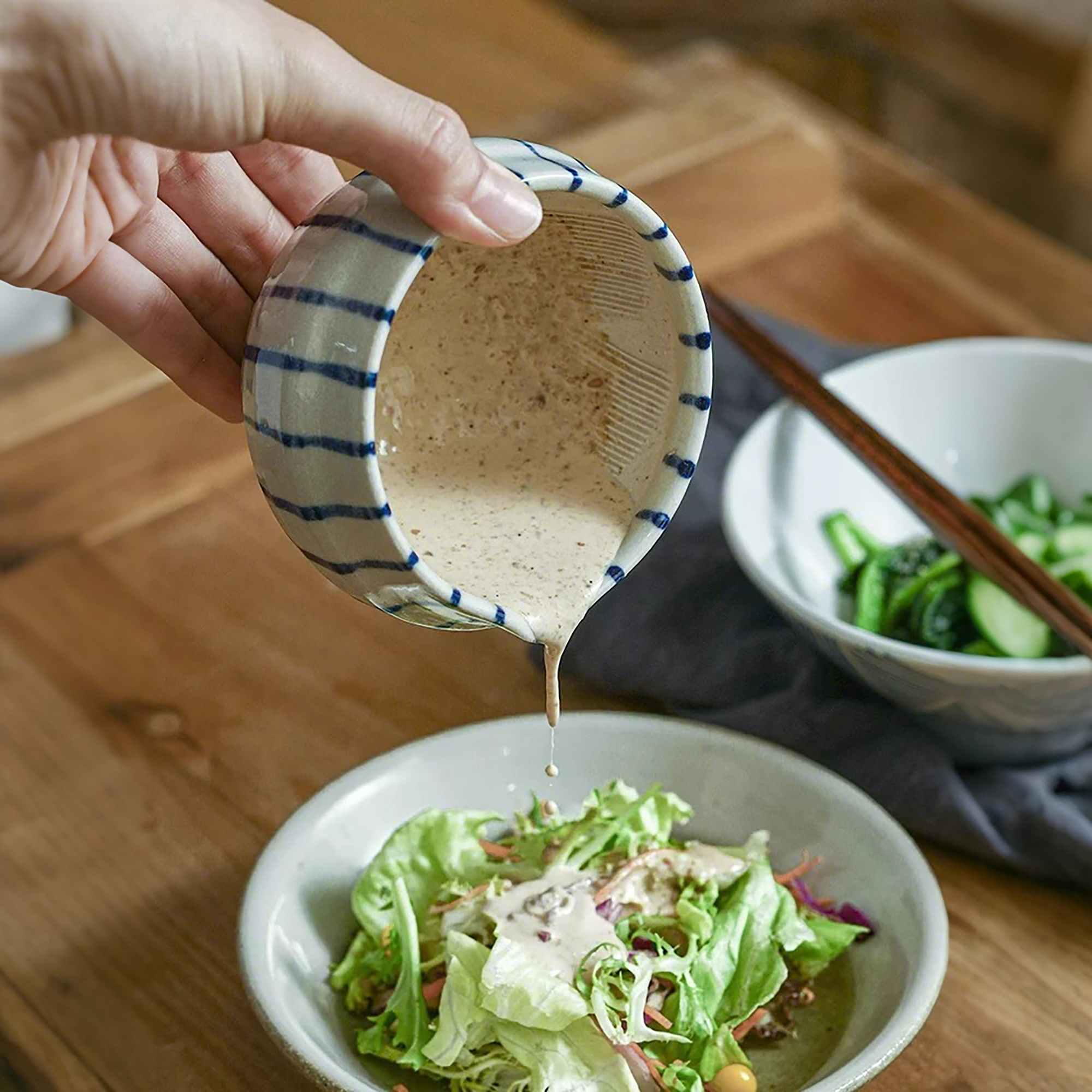 Bol à moudre japonais en céramique Seto-yaki