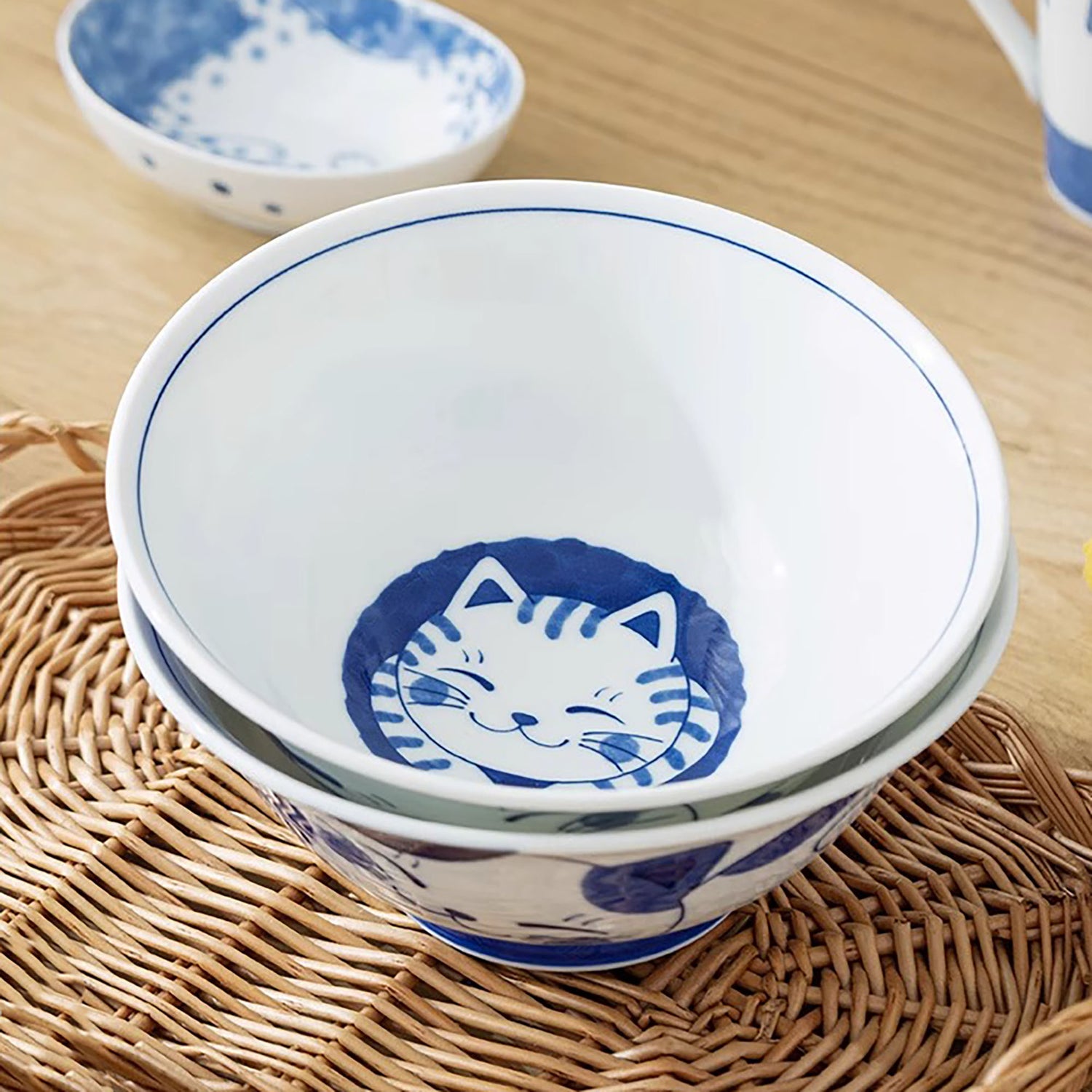 Bols ramen avec chat design