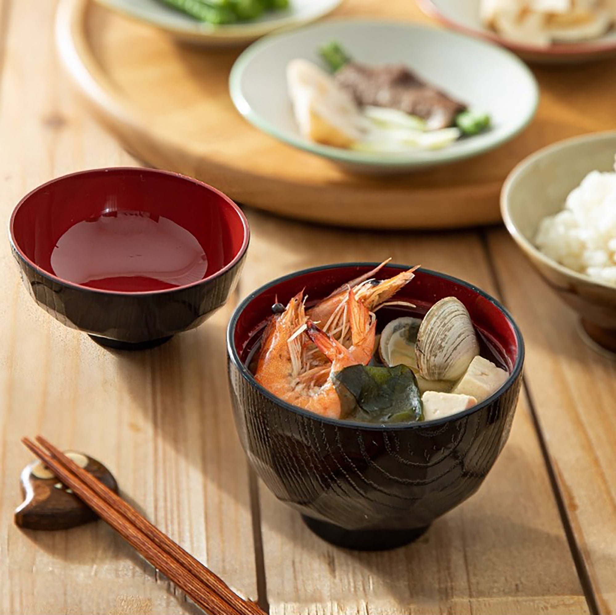Bol à soupe Style laqué Yamanaka avec couvercle