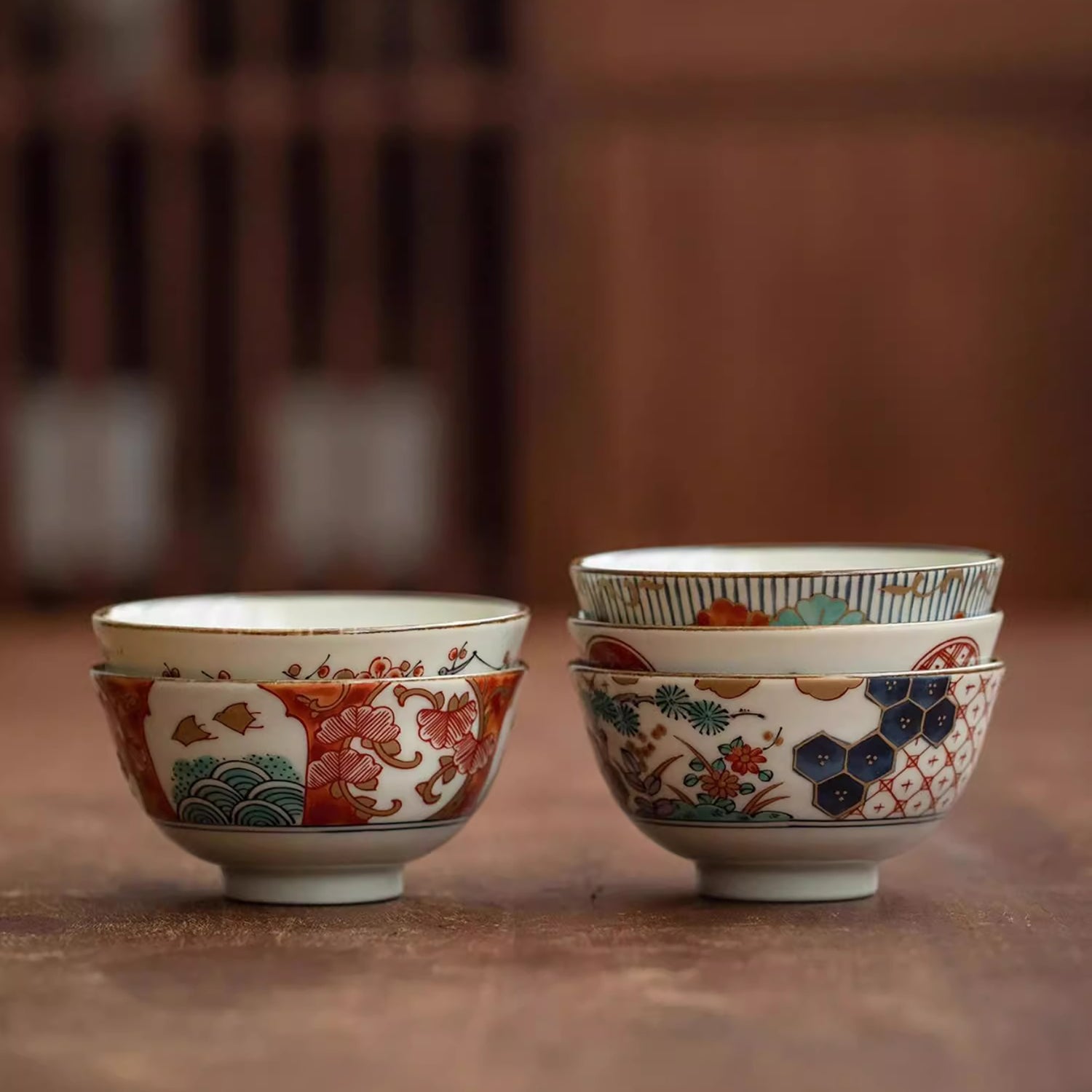 Bols japonais en céramique Mino-yaki avec Style Ko-Imari