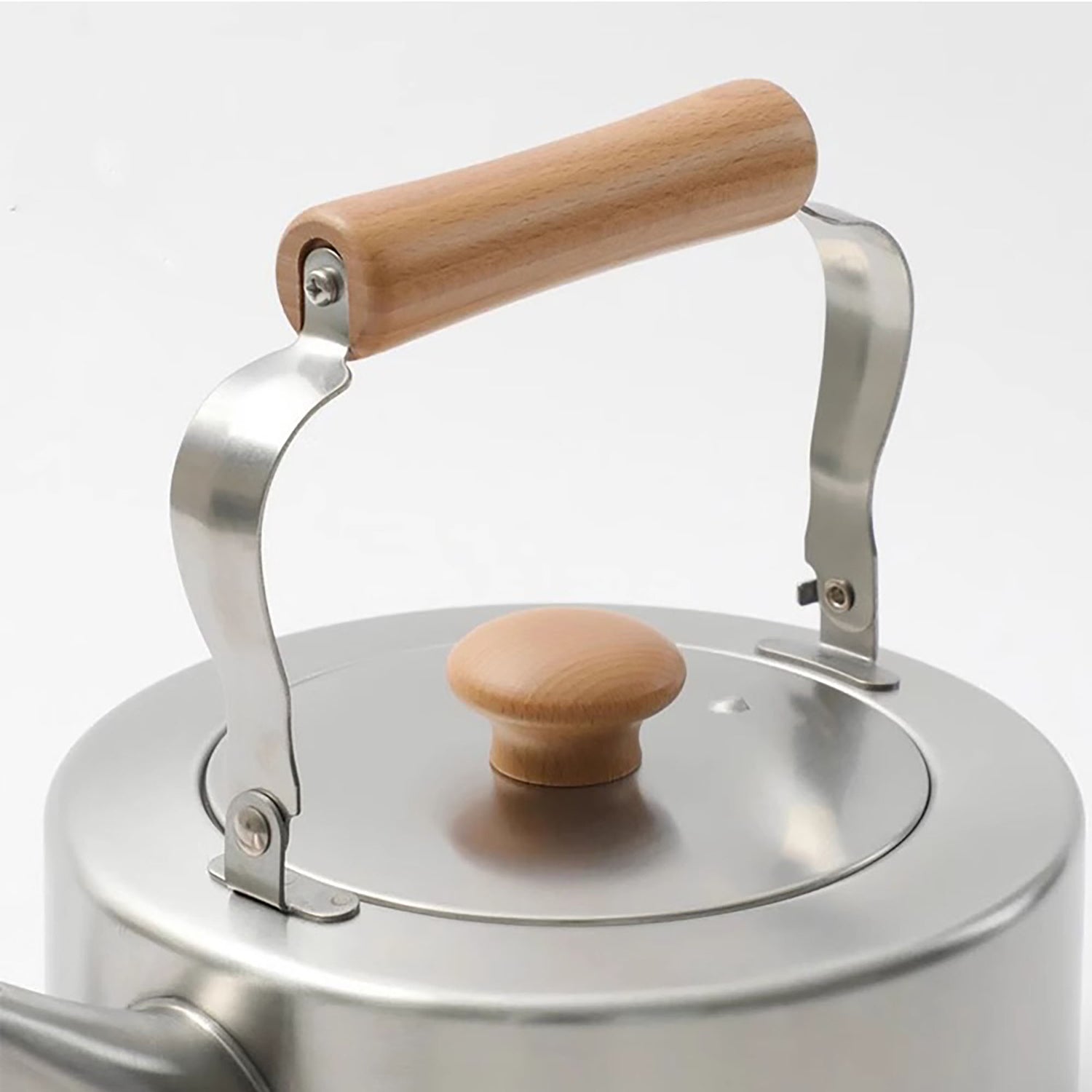 Bouilloire japonaise en inox FREIZ avec poignée en bois