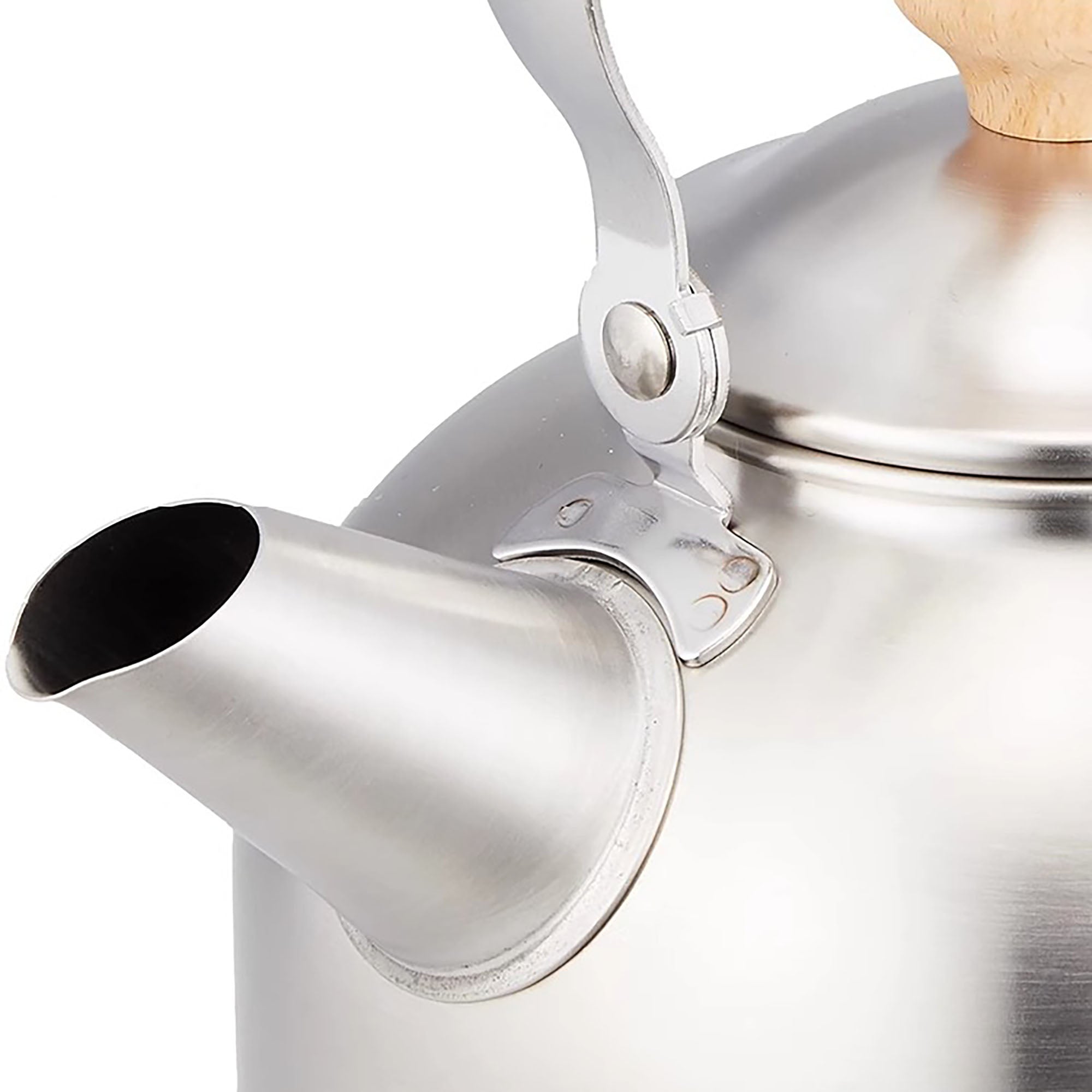 Bouilloire japonaise en inox FREIZ avec poignée en bois