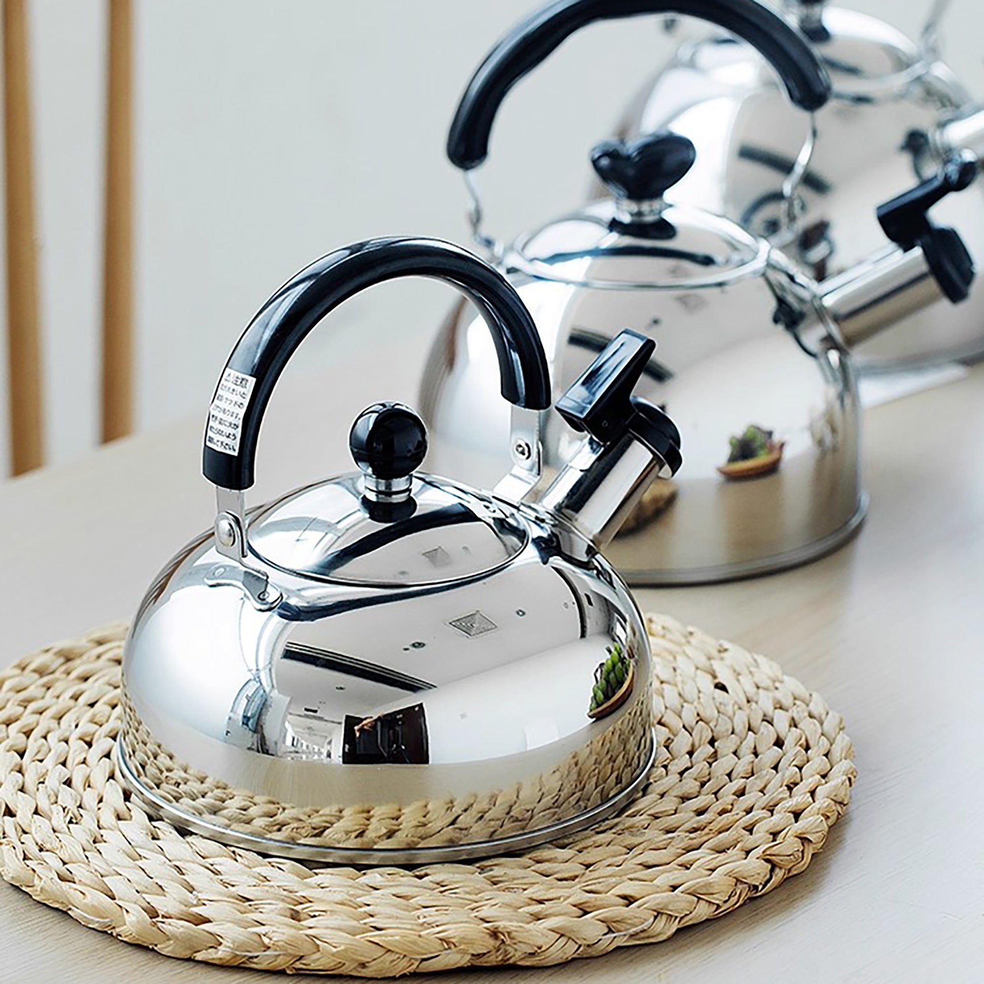 Bouilloire sifflante en acier inoxydable NAGAO de Tsubame Sanjo