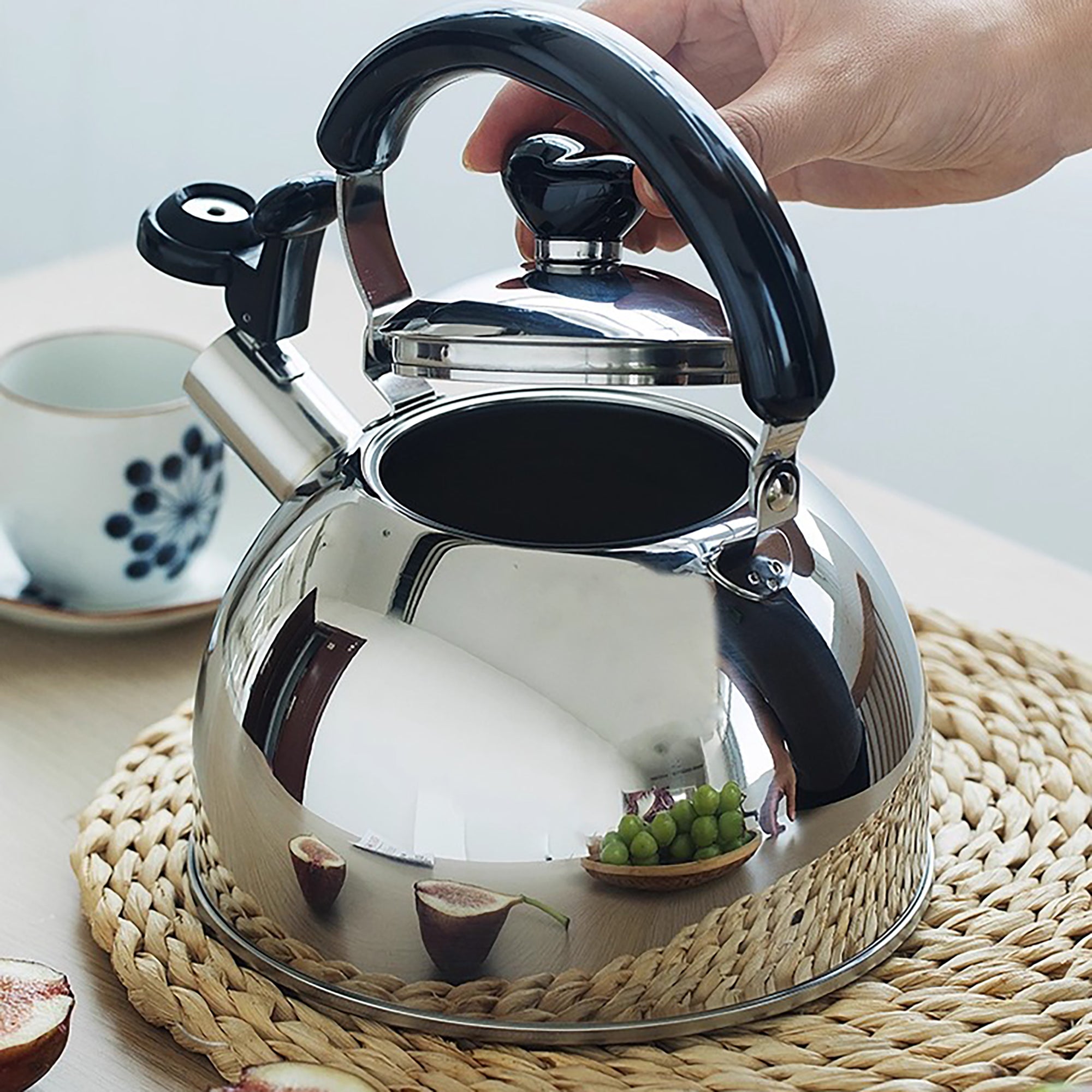 Bouilloire sifflante en acier inoxydable NAGAO de Tsubame Sanjo