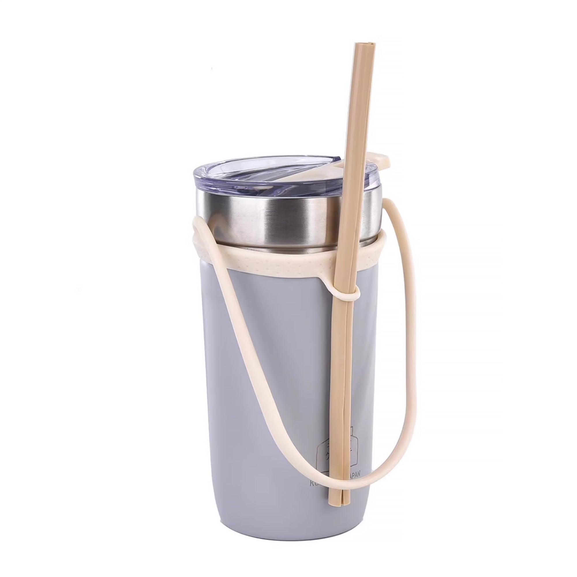 Bouteille isotherme Kusuguru avec paille