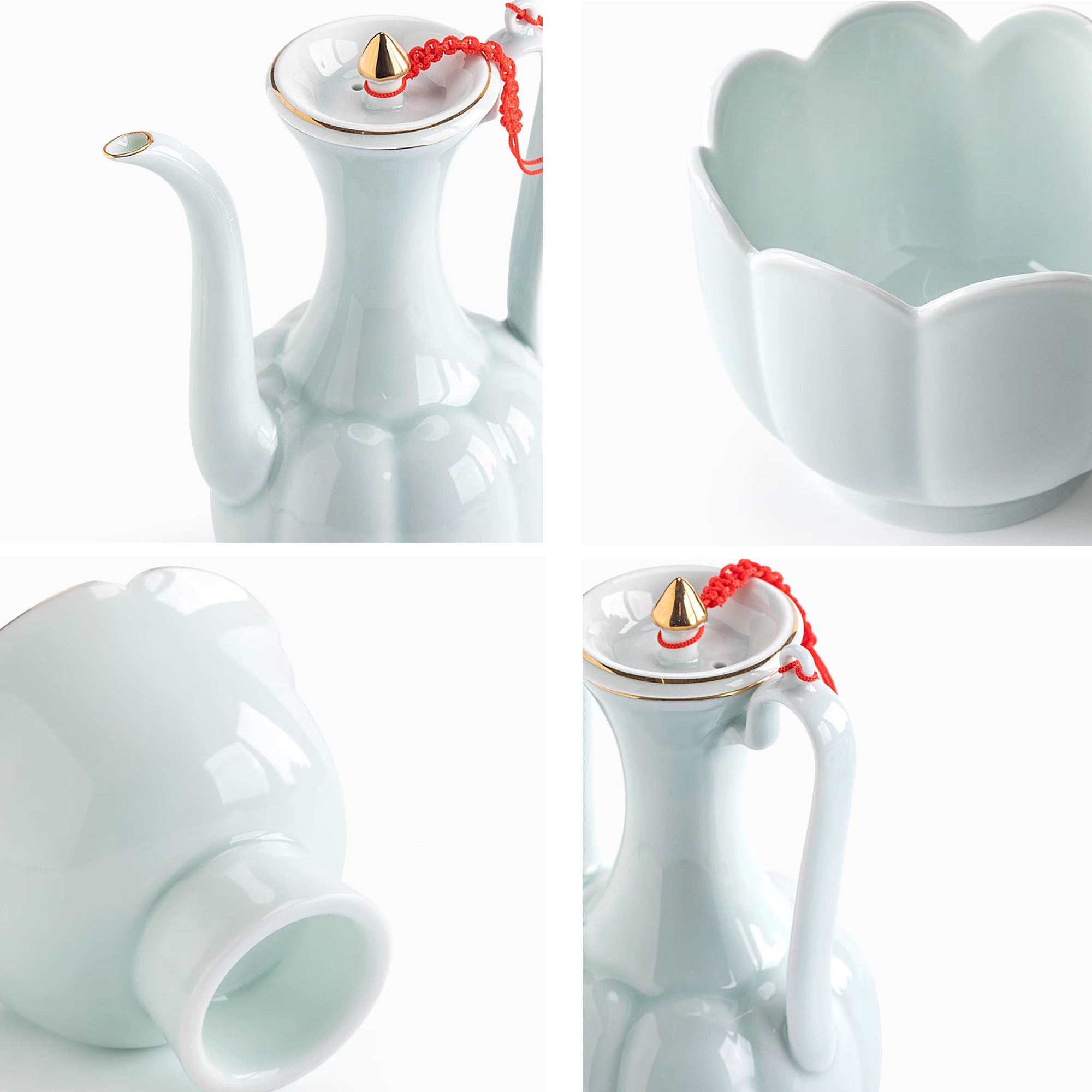 Carafe à saké de style Song en porcelaine de Jingdezhen