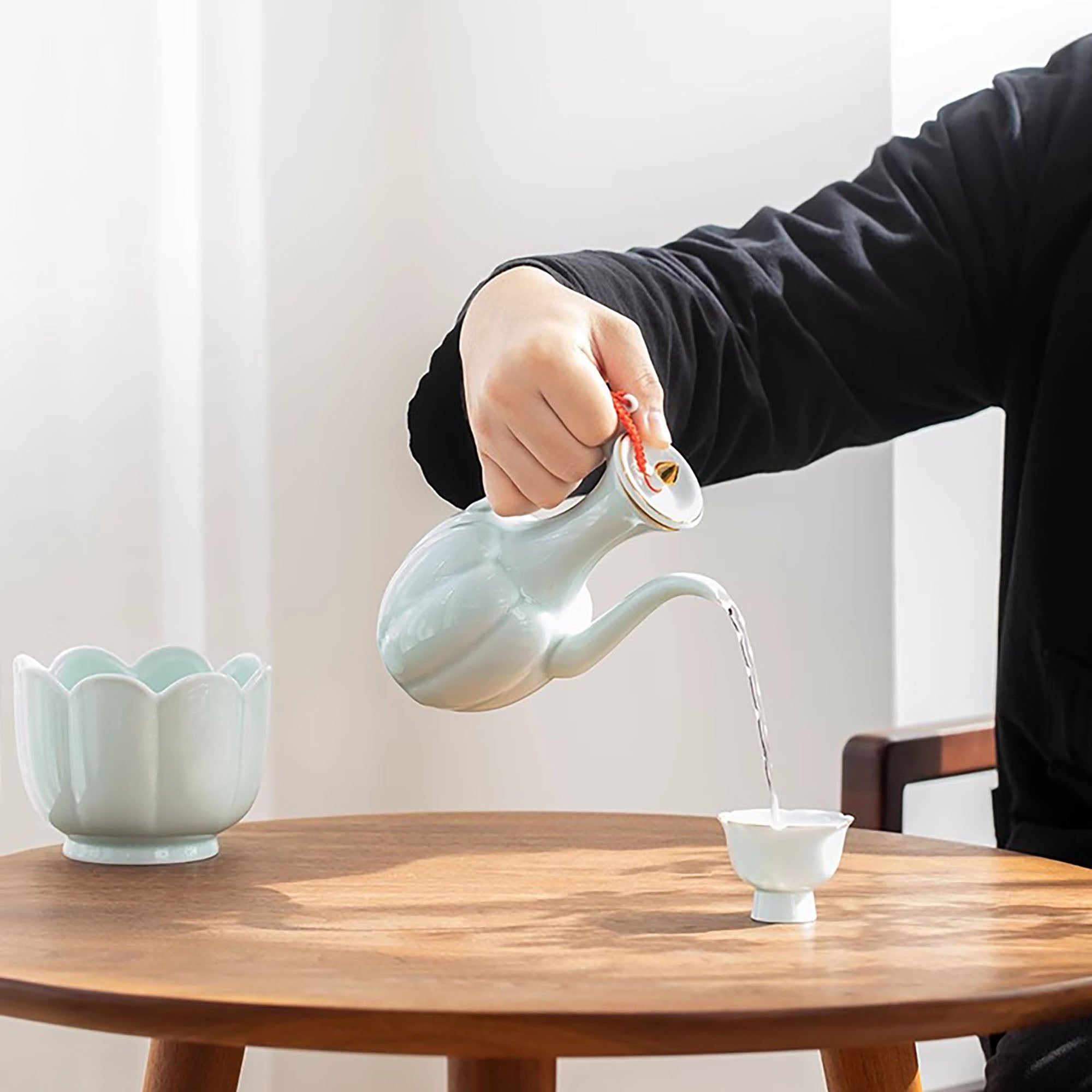 Carafe à saké de style Song en porcelaine de Jingdezhen