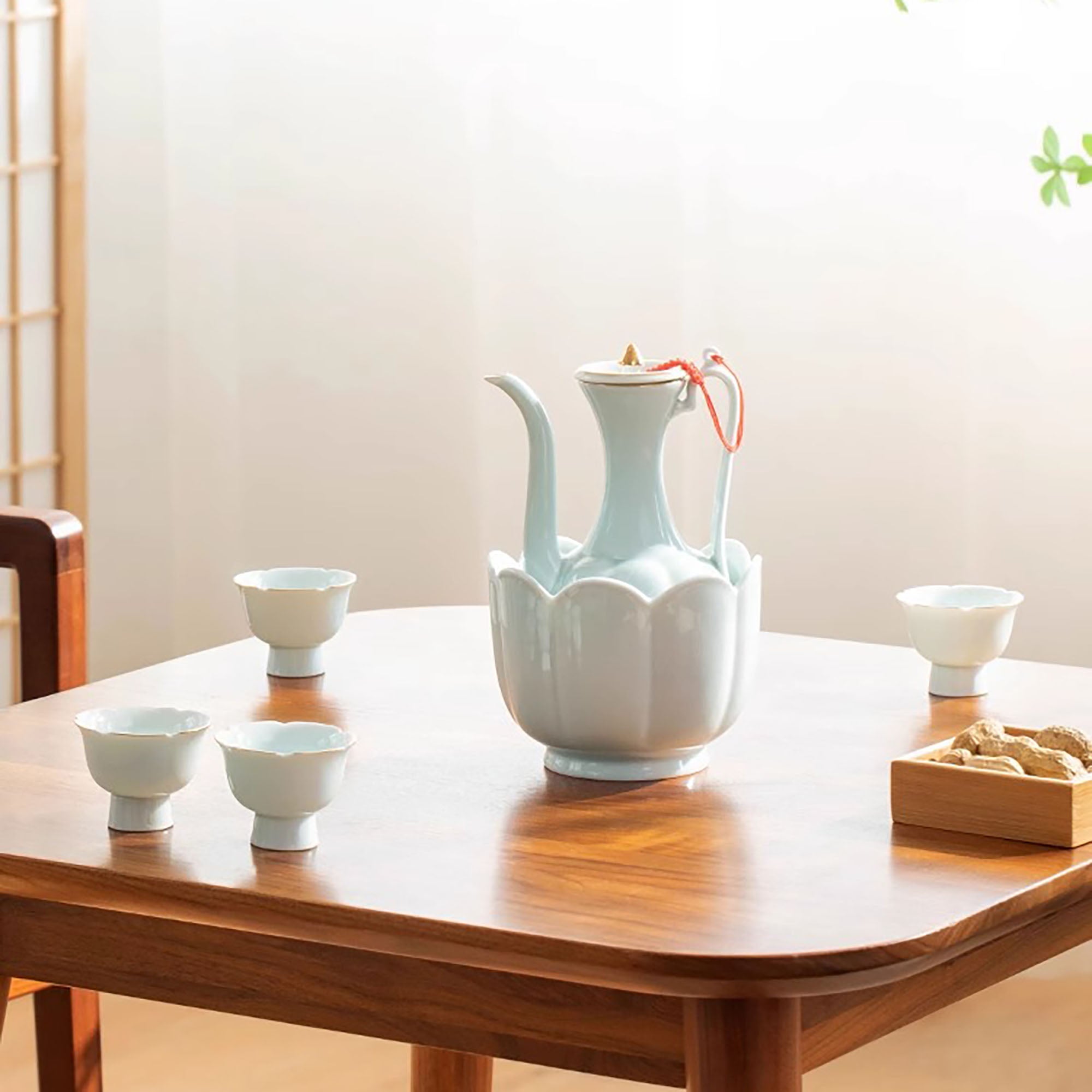Carafe à saké de style Song en porcelaine de Jingdezhen