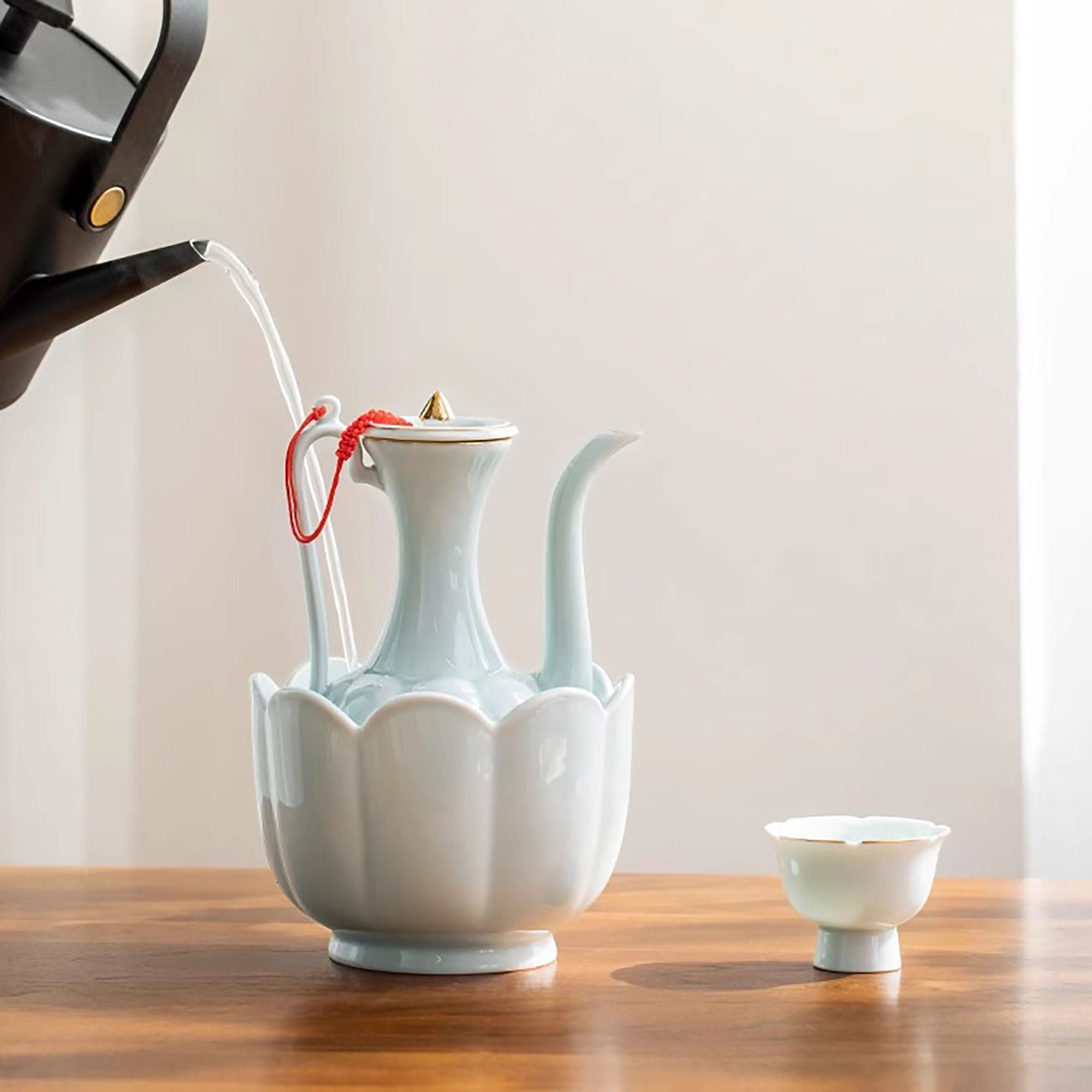 Carafe à saké de style Song en porcelaine de Jingdezhen