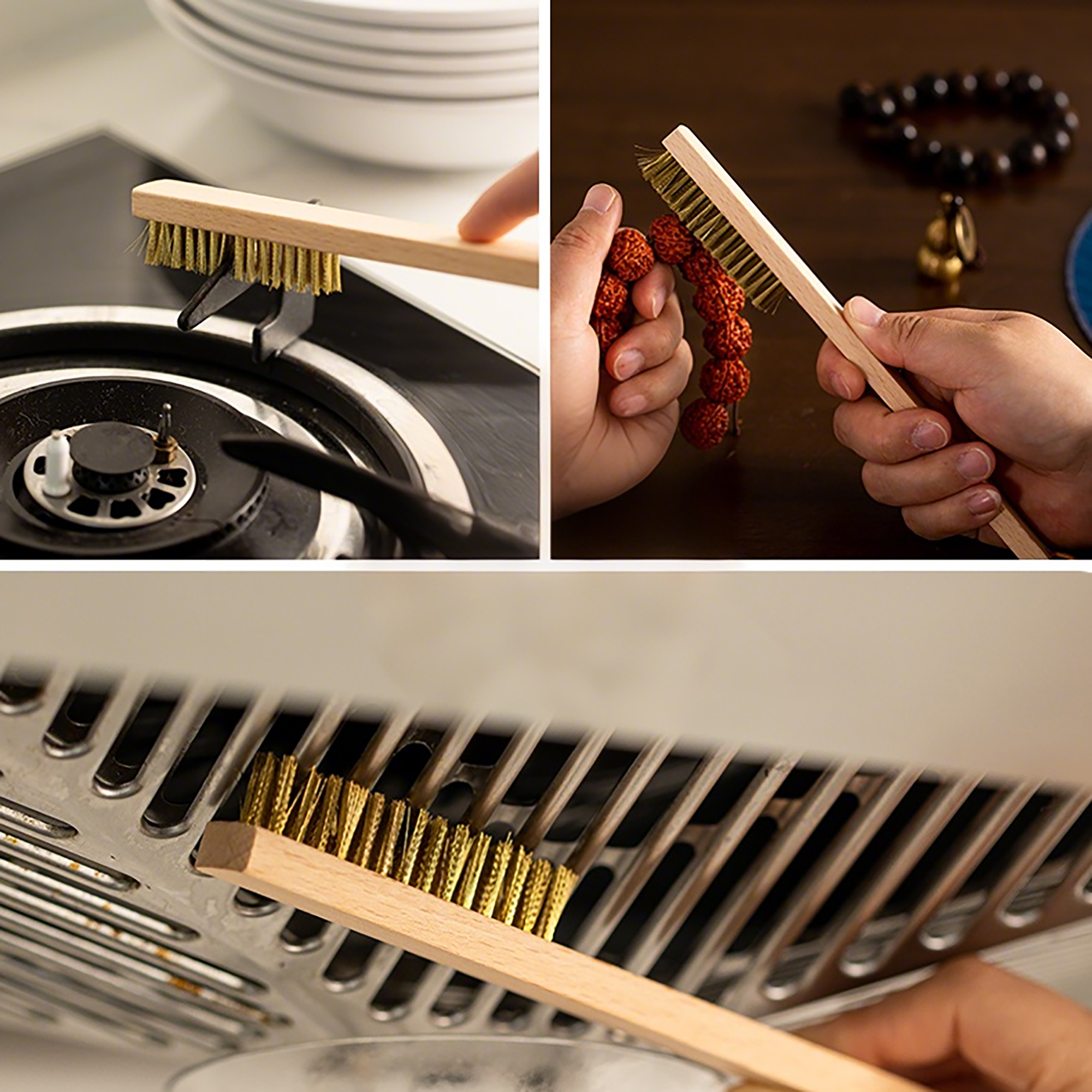 Brosse de nettoyage pour grille de barbecue Shimoyama