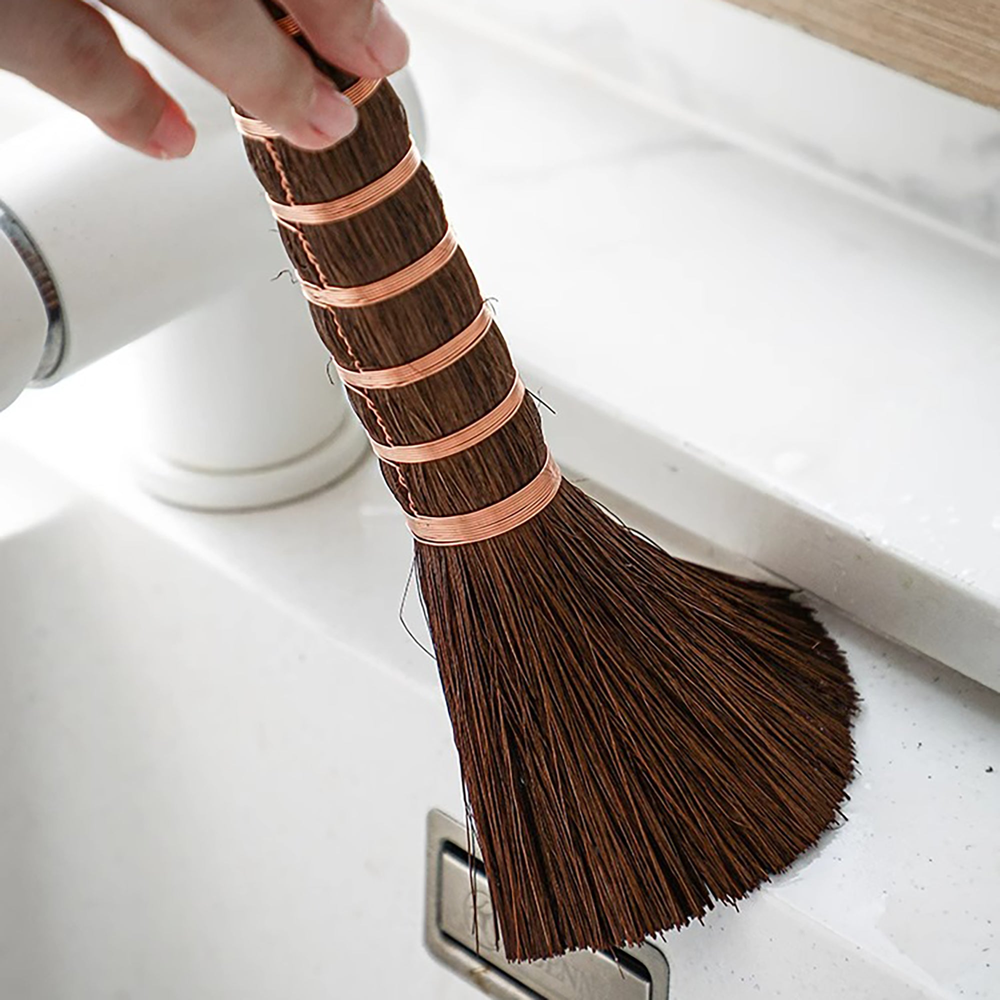 Brosse à récurer avec Fibres de palmier naturelles Shimoyama