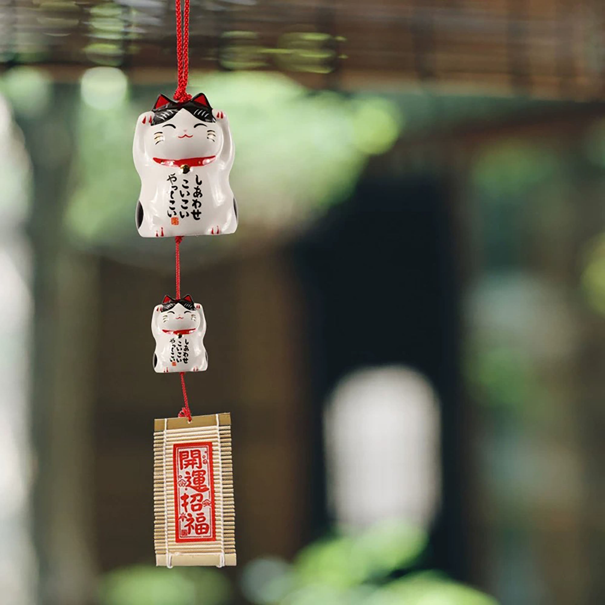 Carillon porcelaine Maneki-neko Yakushigama