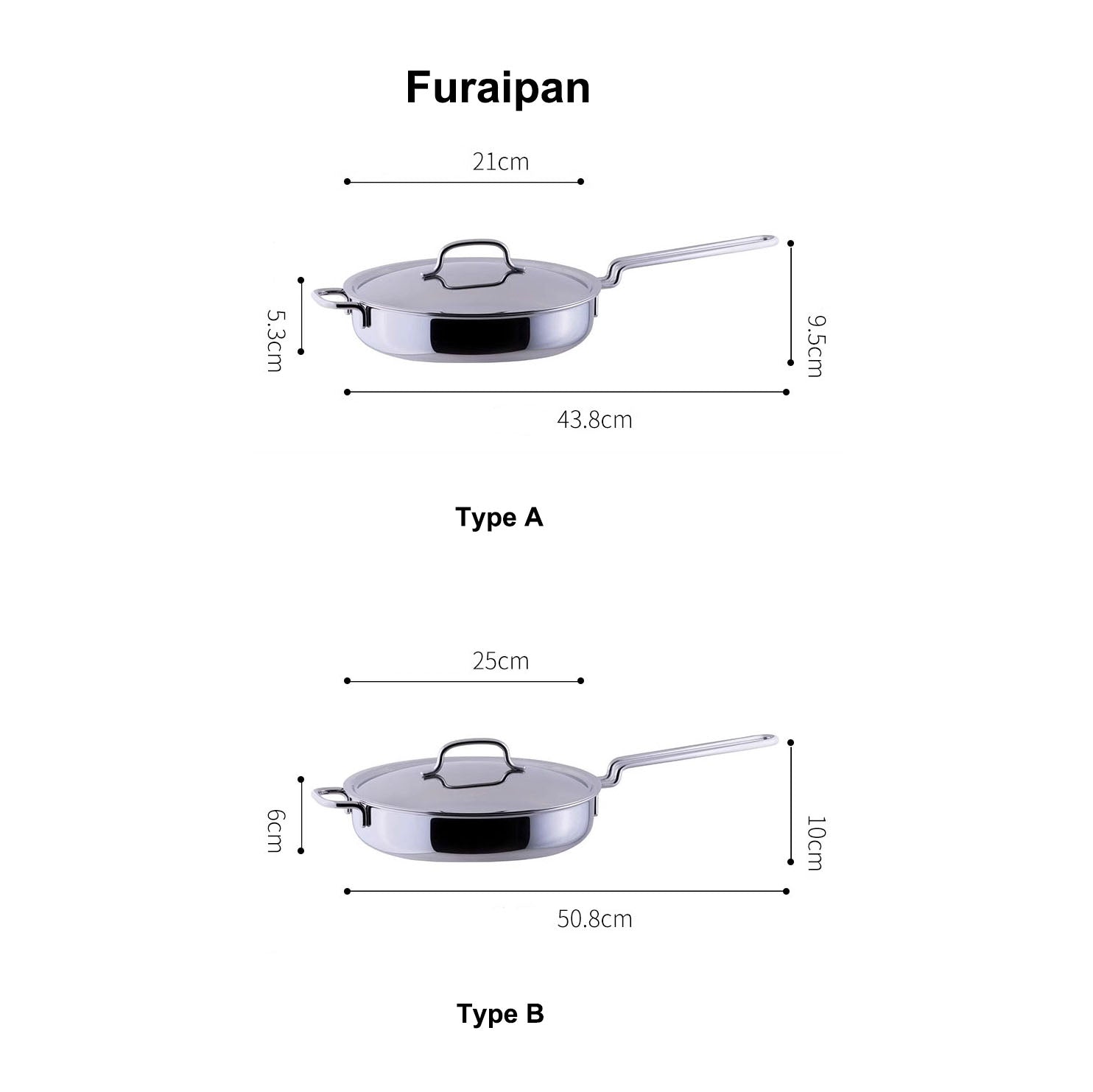 Casserole japonaise haut de gamme en acier inoxydable